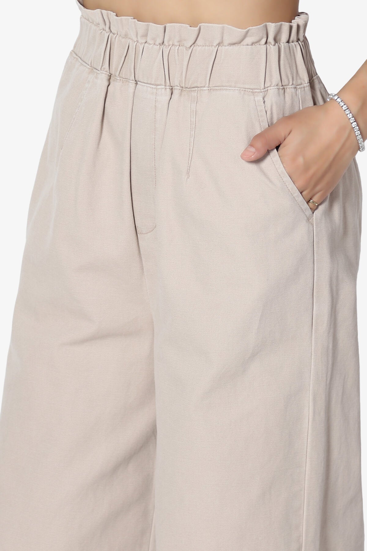 Fateful Twill High Waist Wide Leg Pants LIGHT MOCHA_5