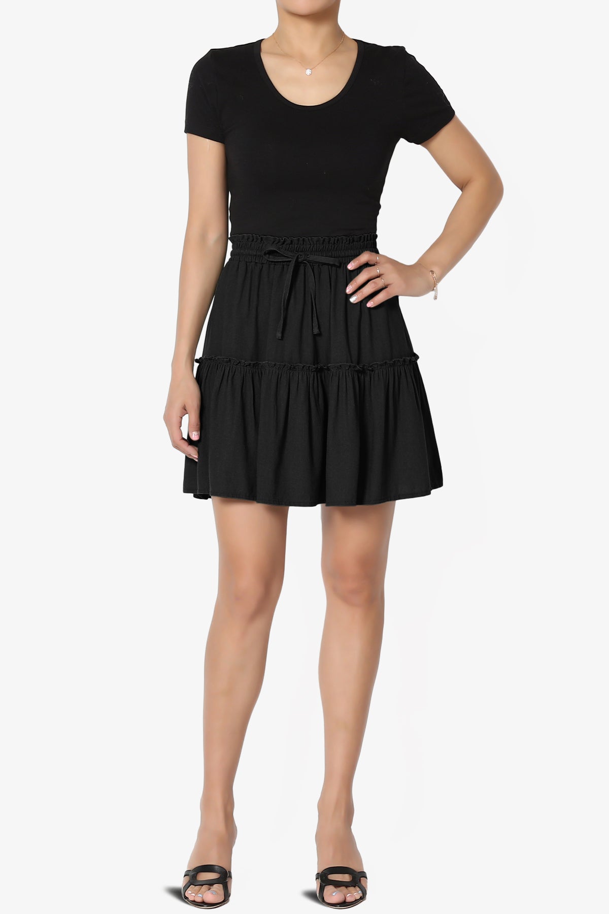 Udele Ruffled Linen-Blend Mini Skirt