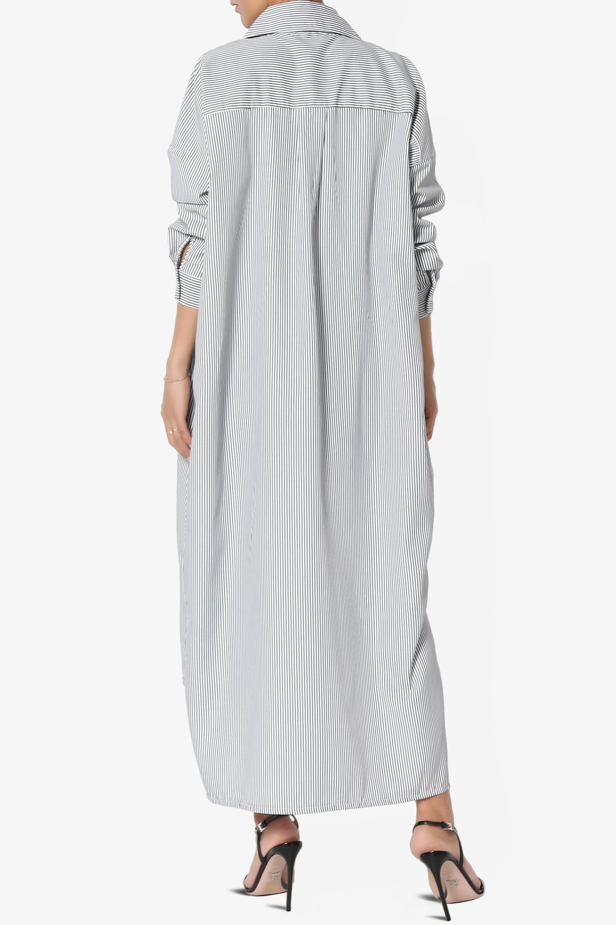 Barona Striped Maxi Dress Shirt PLUS