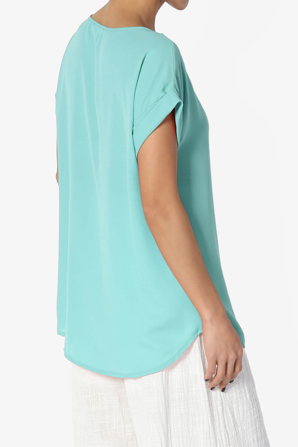 Juliette Boat Neck Chiffon Top ASH MINT_4