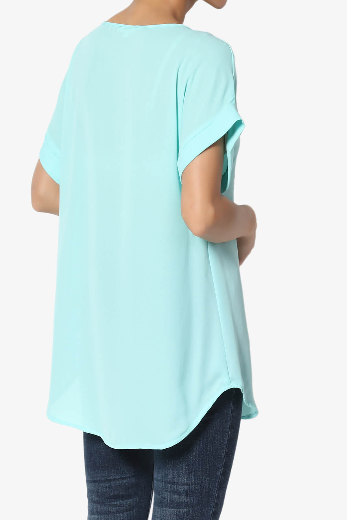 Juliette Boat Neck Chiffon Top BLUE MINT_4