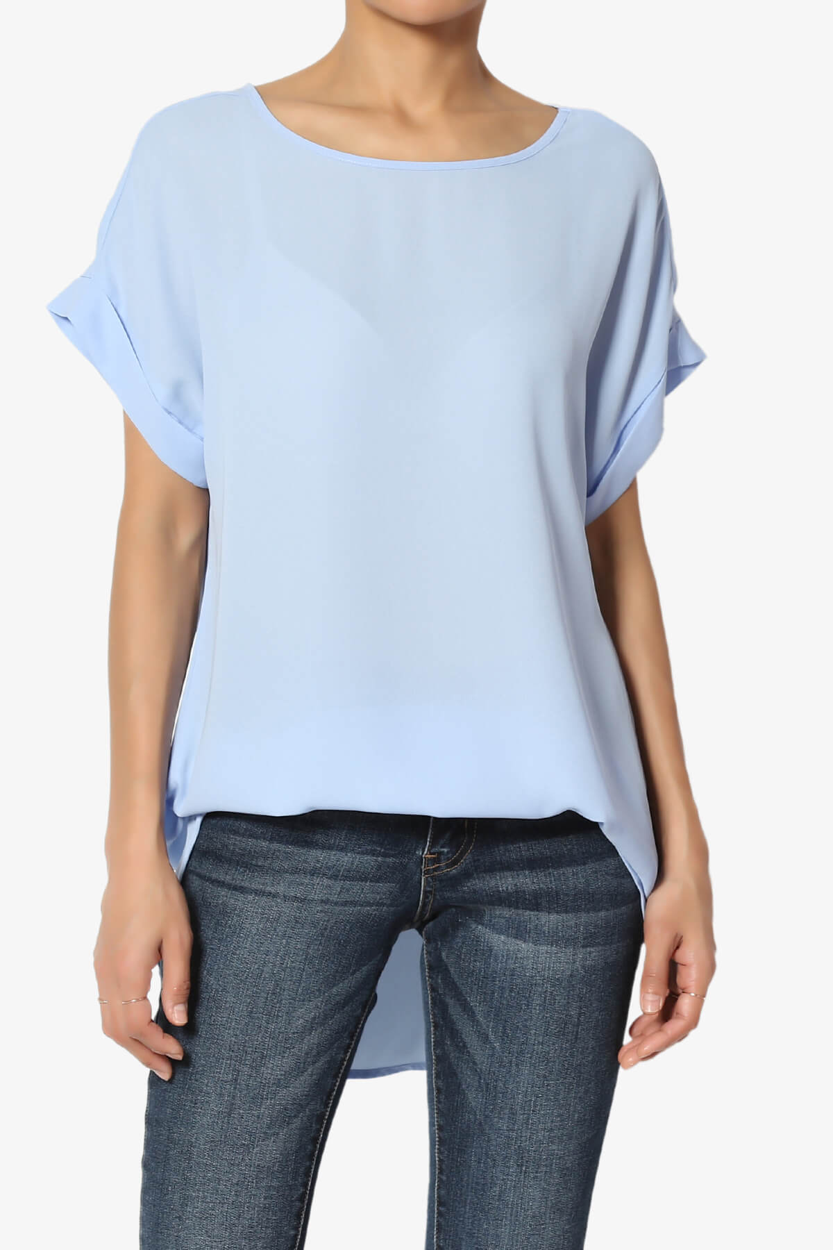 Juliette Boat Neck Chiffon Top LIGHT BLUE_1