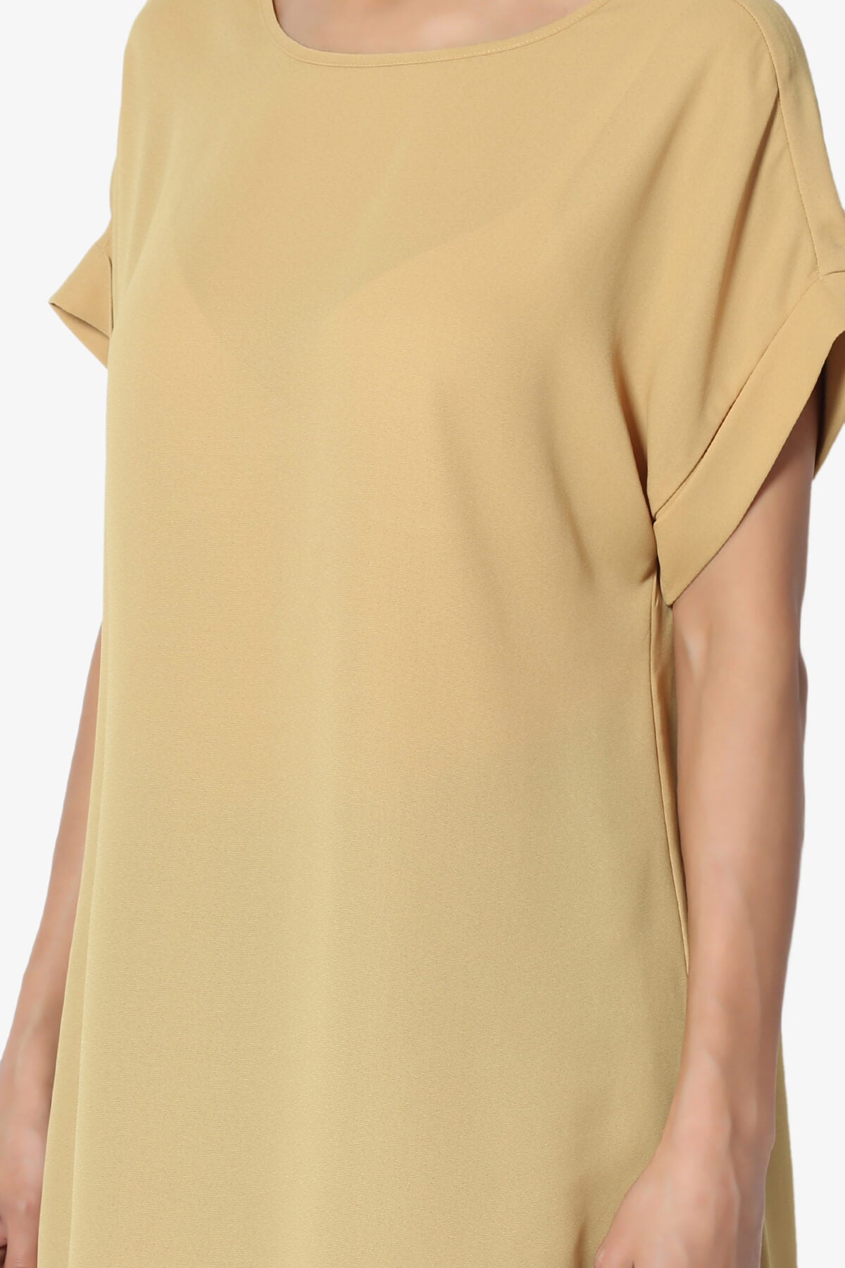 Juliette Boat Neck Chiffon Top LIGHT MUSTARD_5