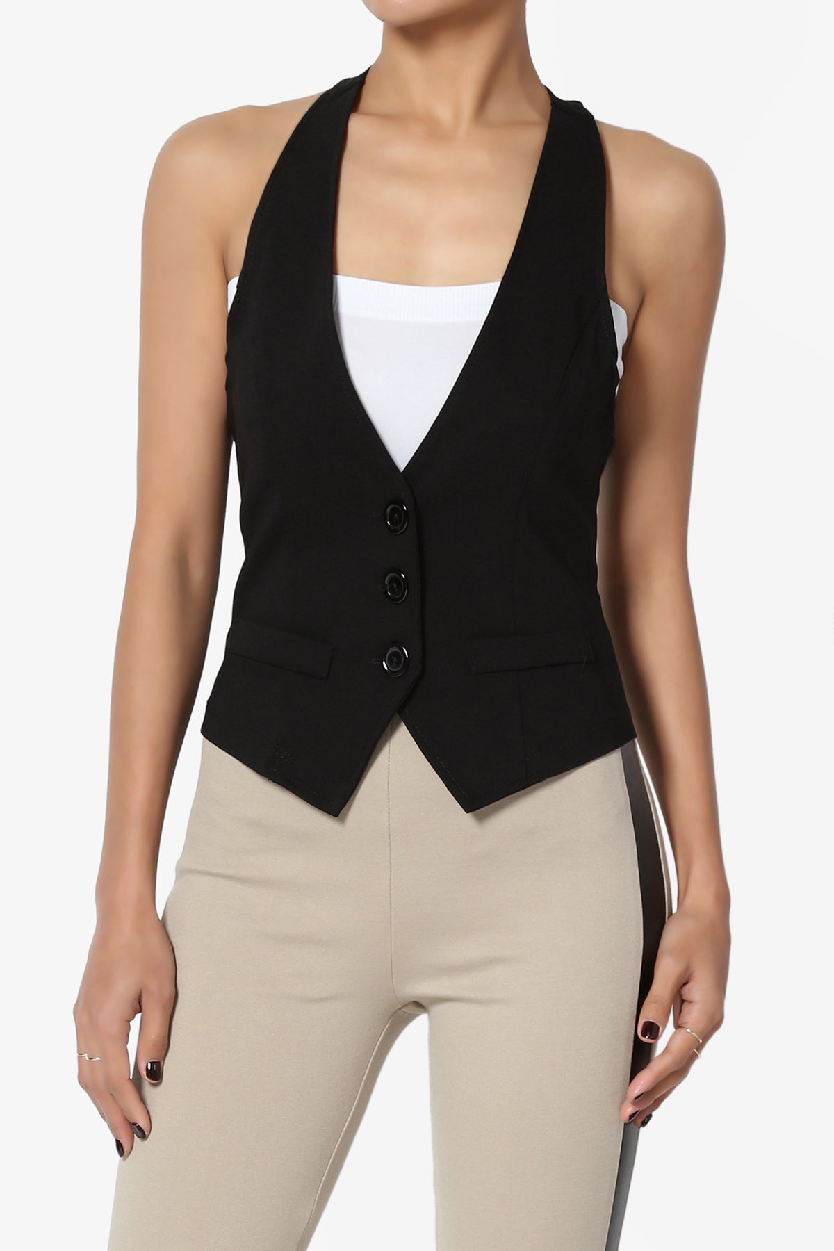 Zerega Racerback Woven Vest BLACK_1
