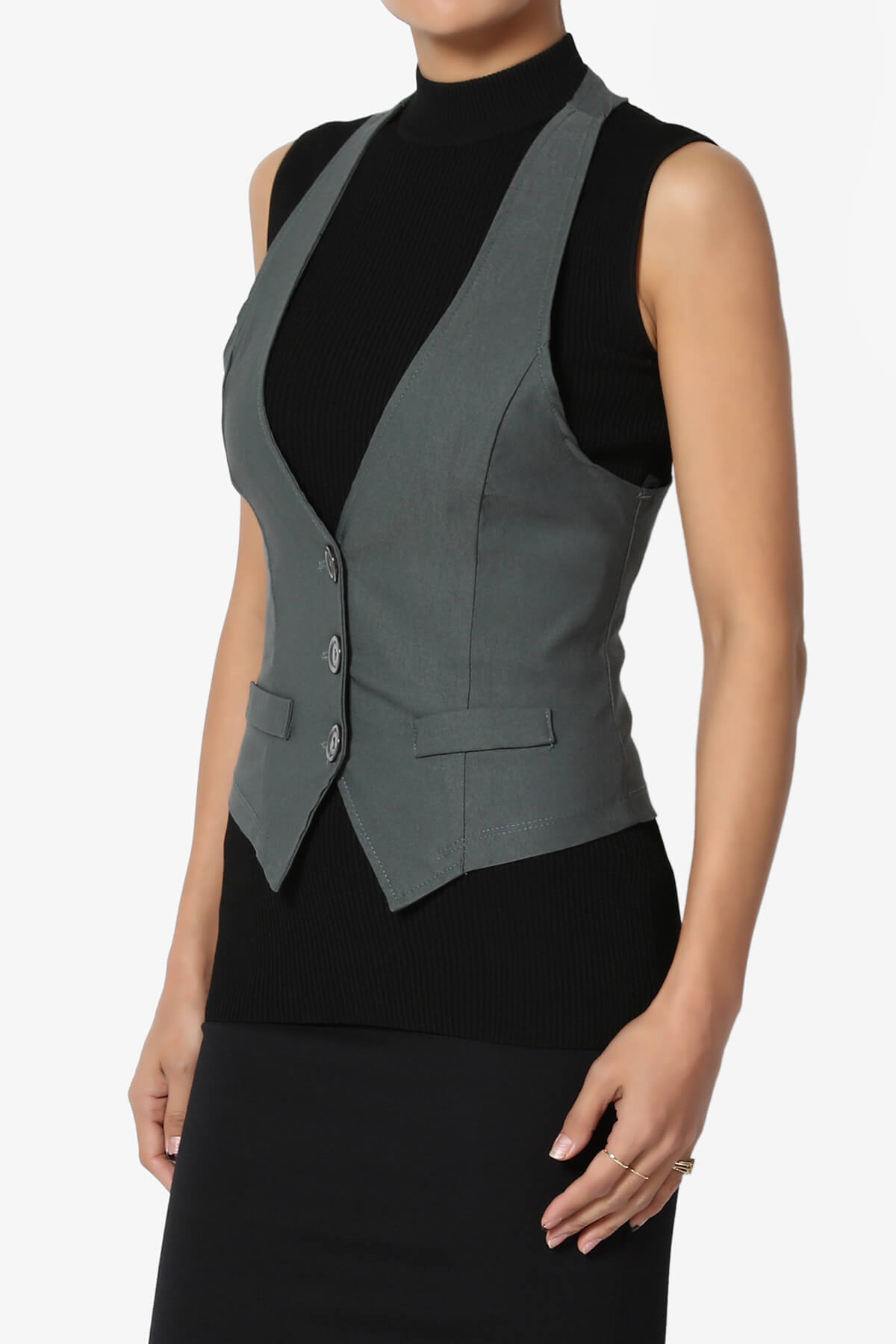 Zerega Racerback Woven Vest CHARCOAL_3