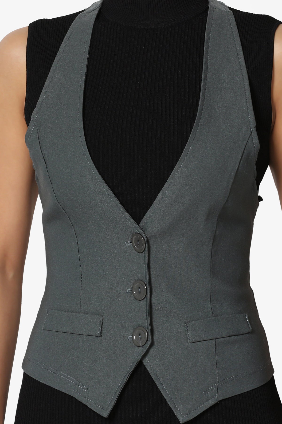 Zerega Racerback Woven Vest CHARCOAL_5