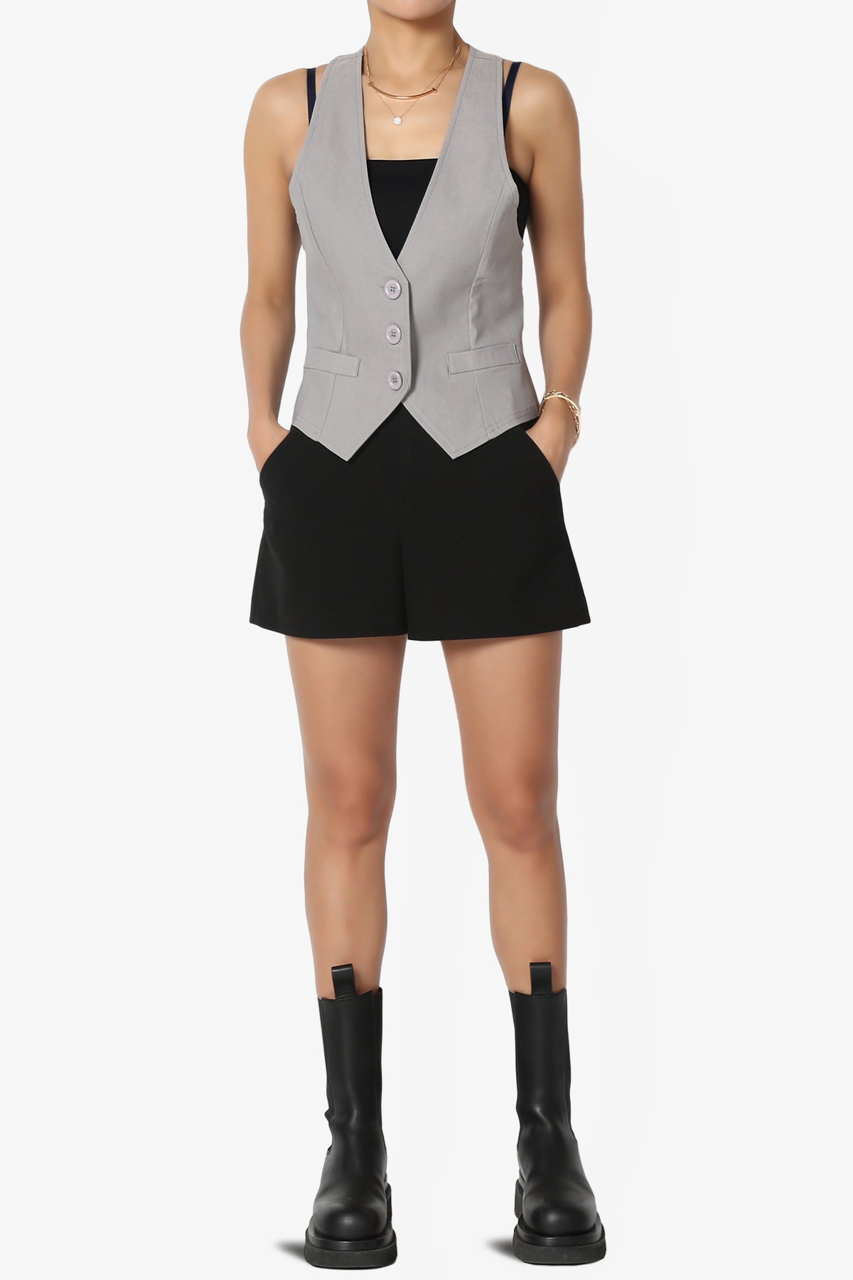 Zerega Racerback Woven Vest LIGHT GREY_6