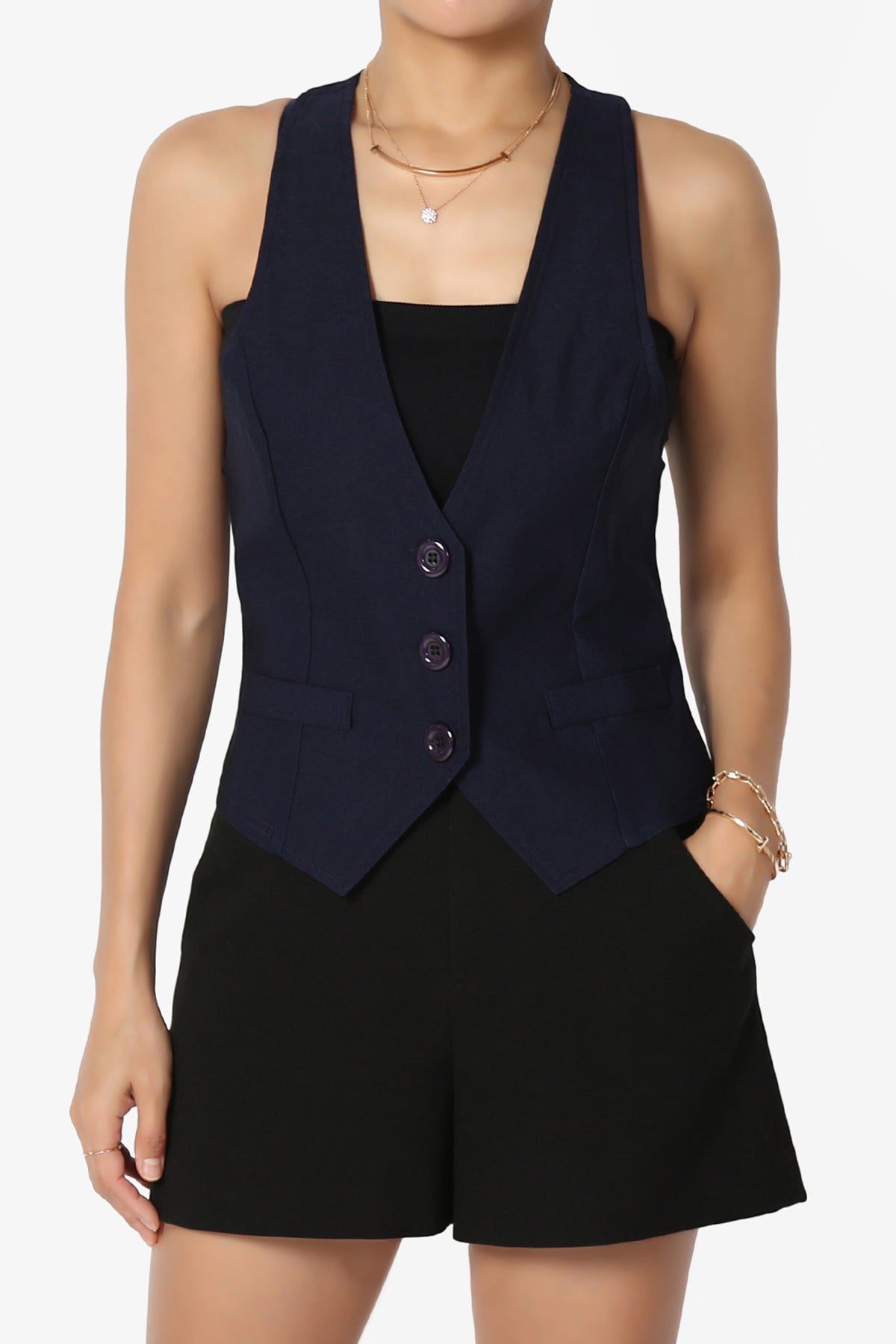 Zerega Racerback Woven Vest NAVY_1