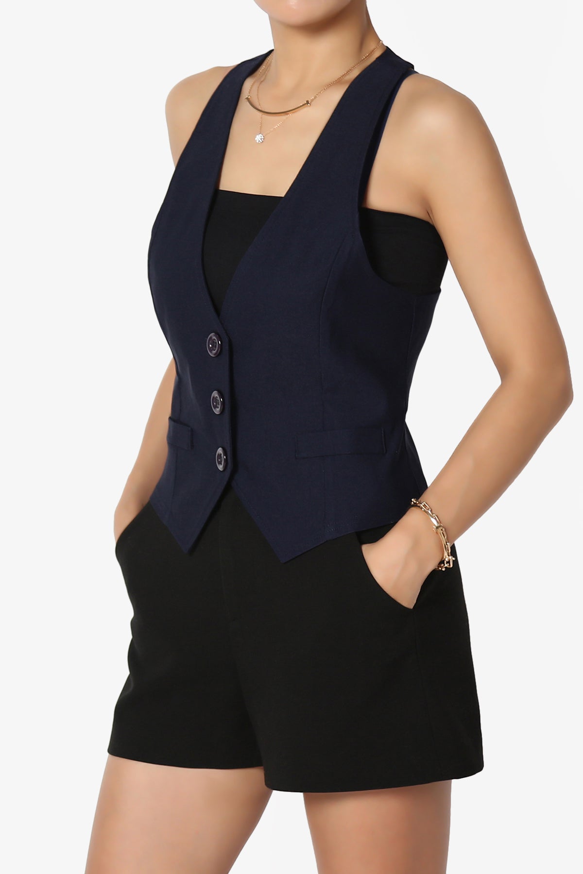 Zerega Racerback Woven Vest NAVY_3