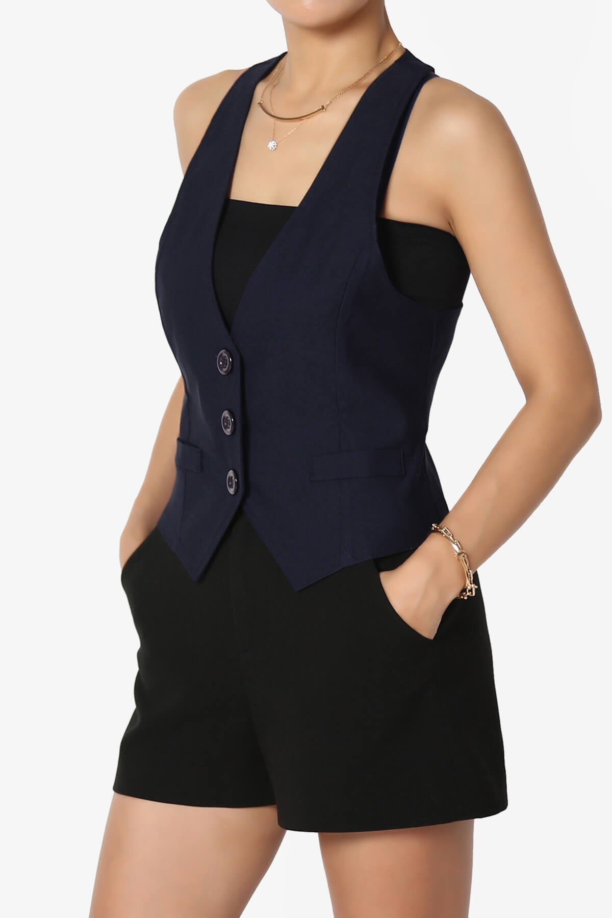 Zerega Racerback Woven Vest NAVY_3