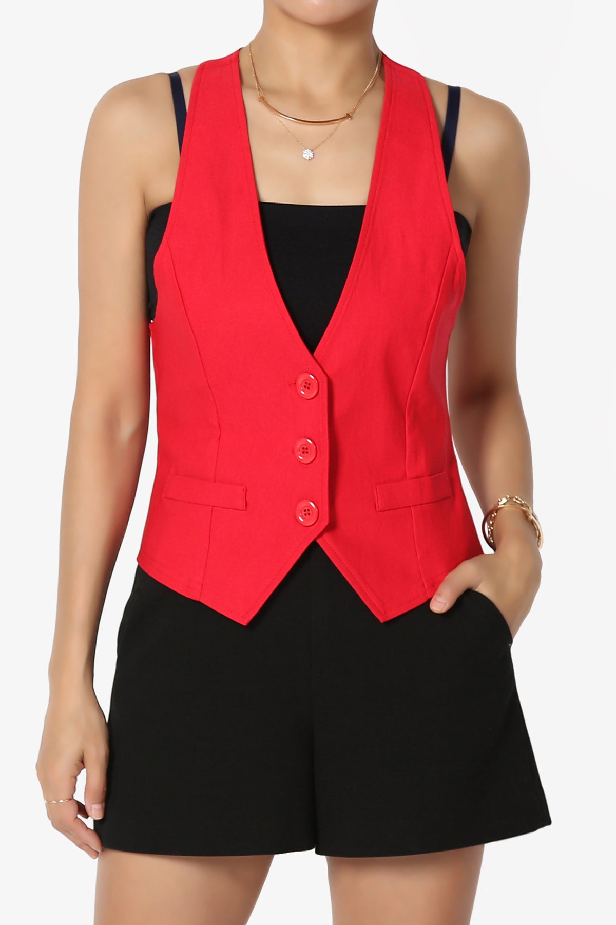 Zerega Racerback Woven Vest RED_1