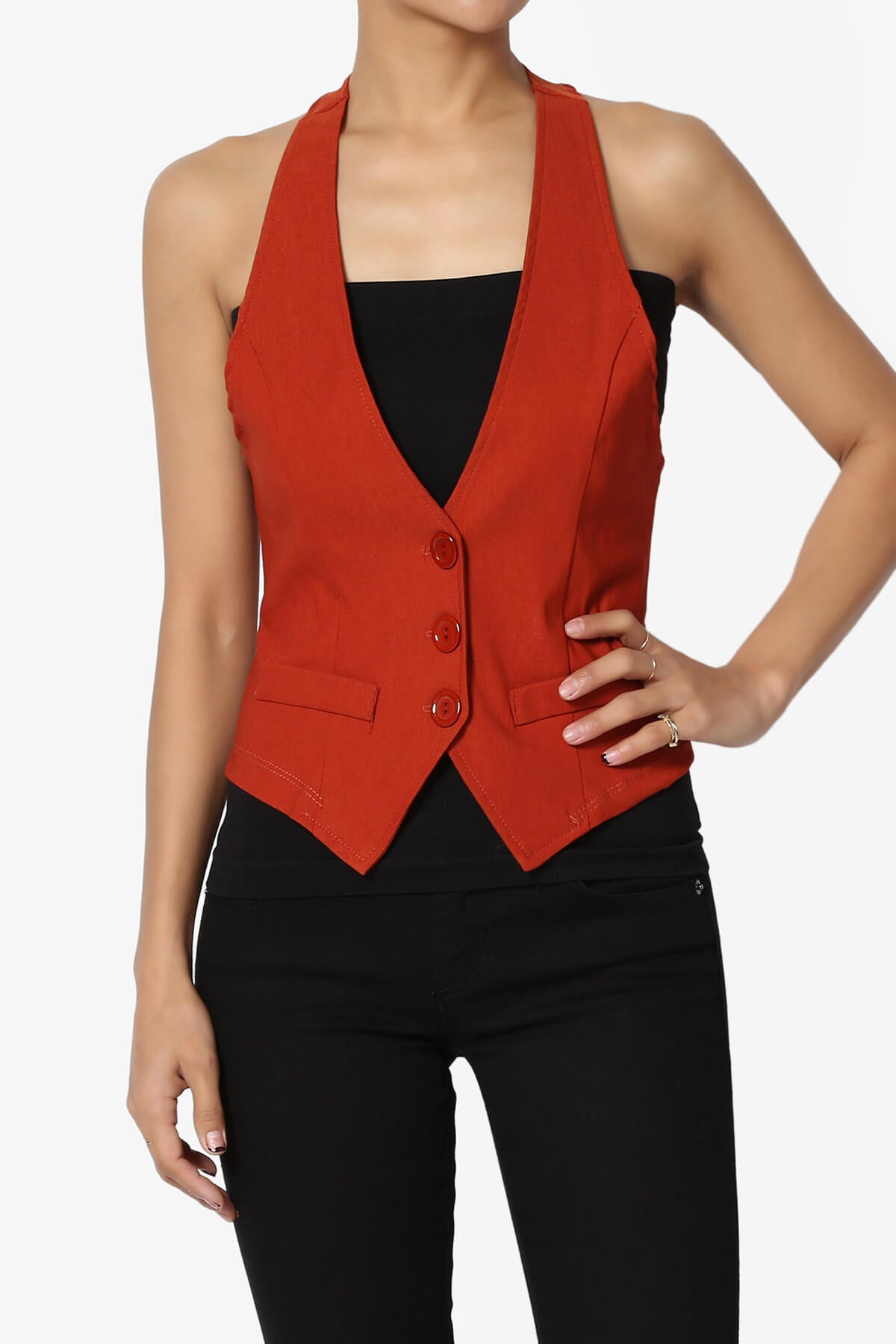 Zerega Racerback Woven Vest RUST_1