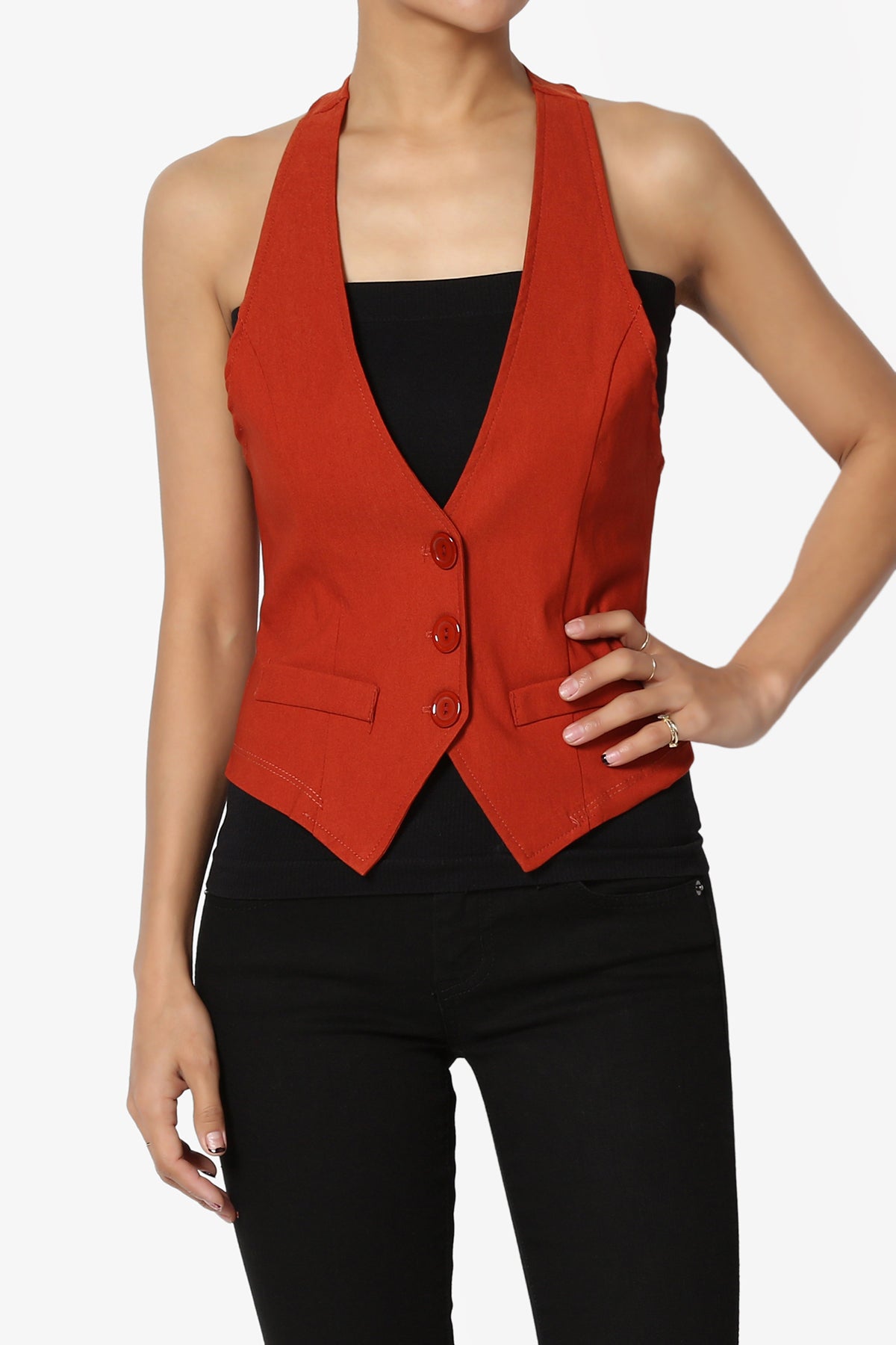 Zerega Racerback Woven Vest RUST_1