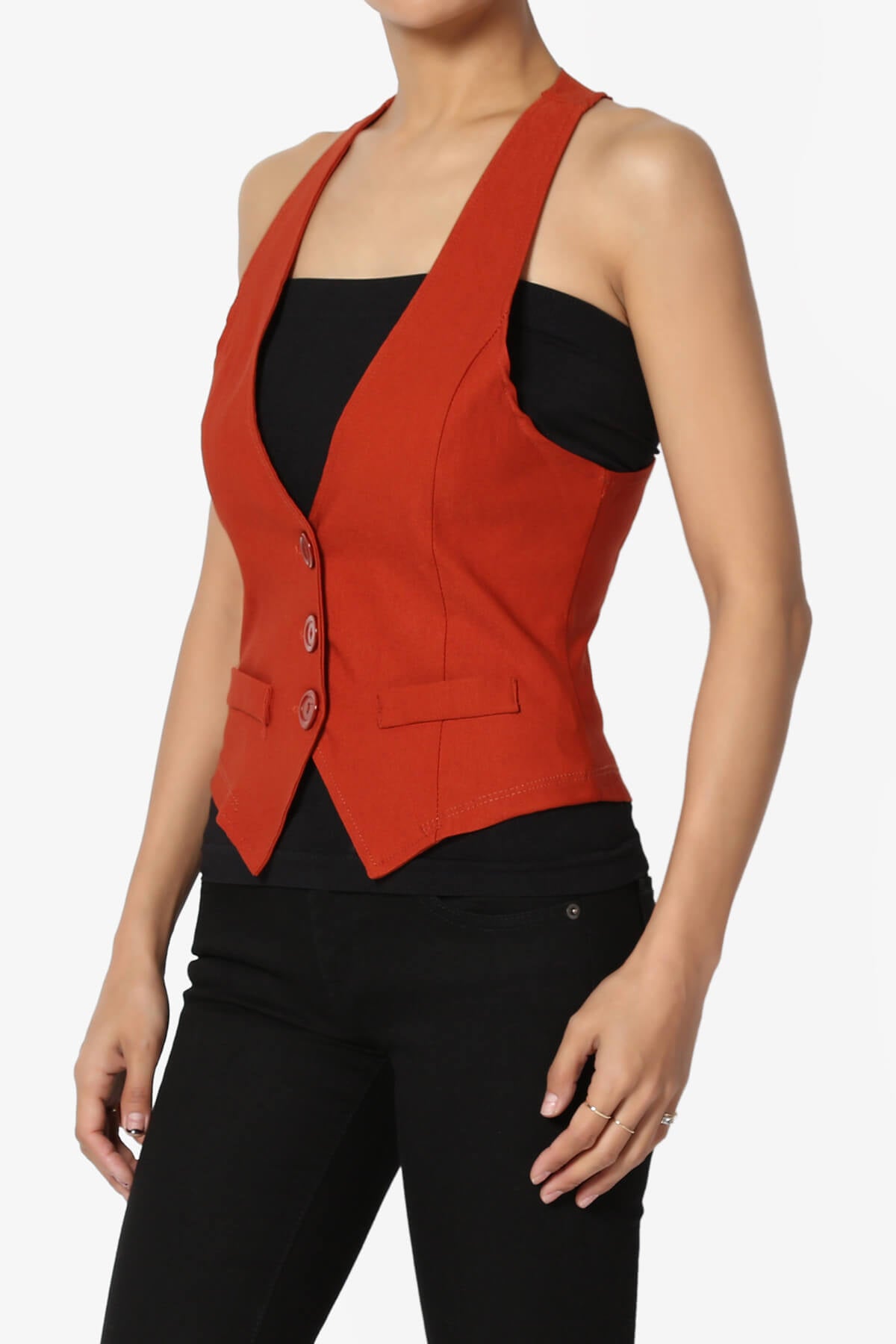 Zerega Racerback Woven Vest RUST_3