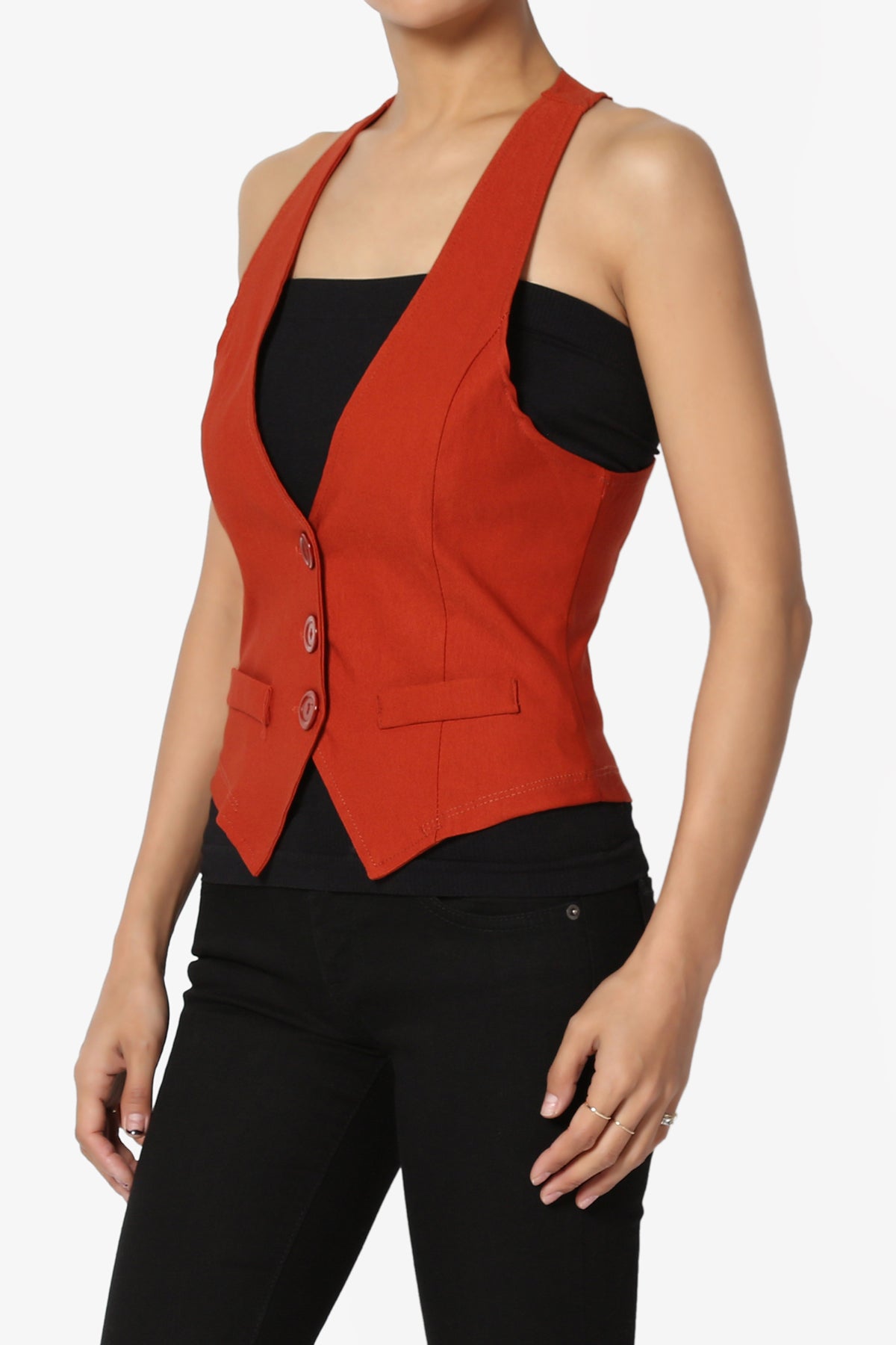 Zerega Racerback Woven Vest RUST_3