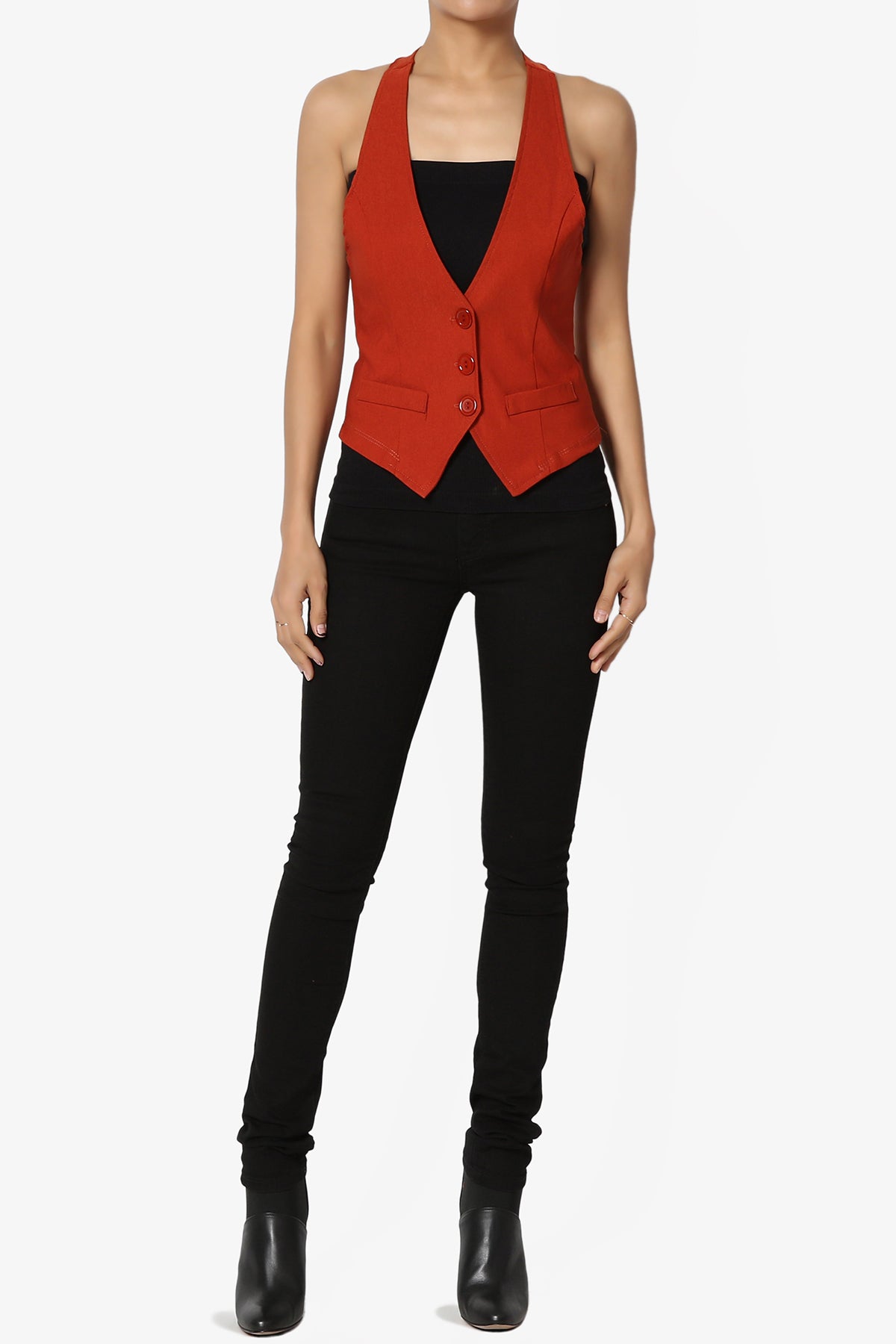 Zerega Racerback Woven Vest RUST_6