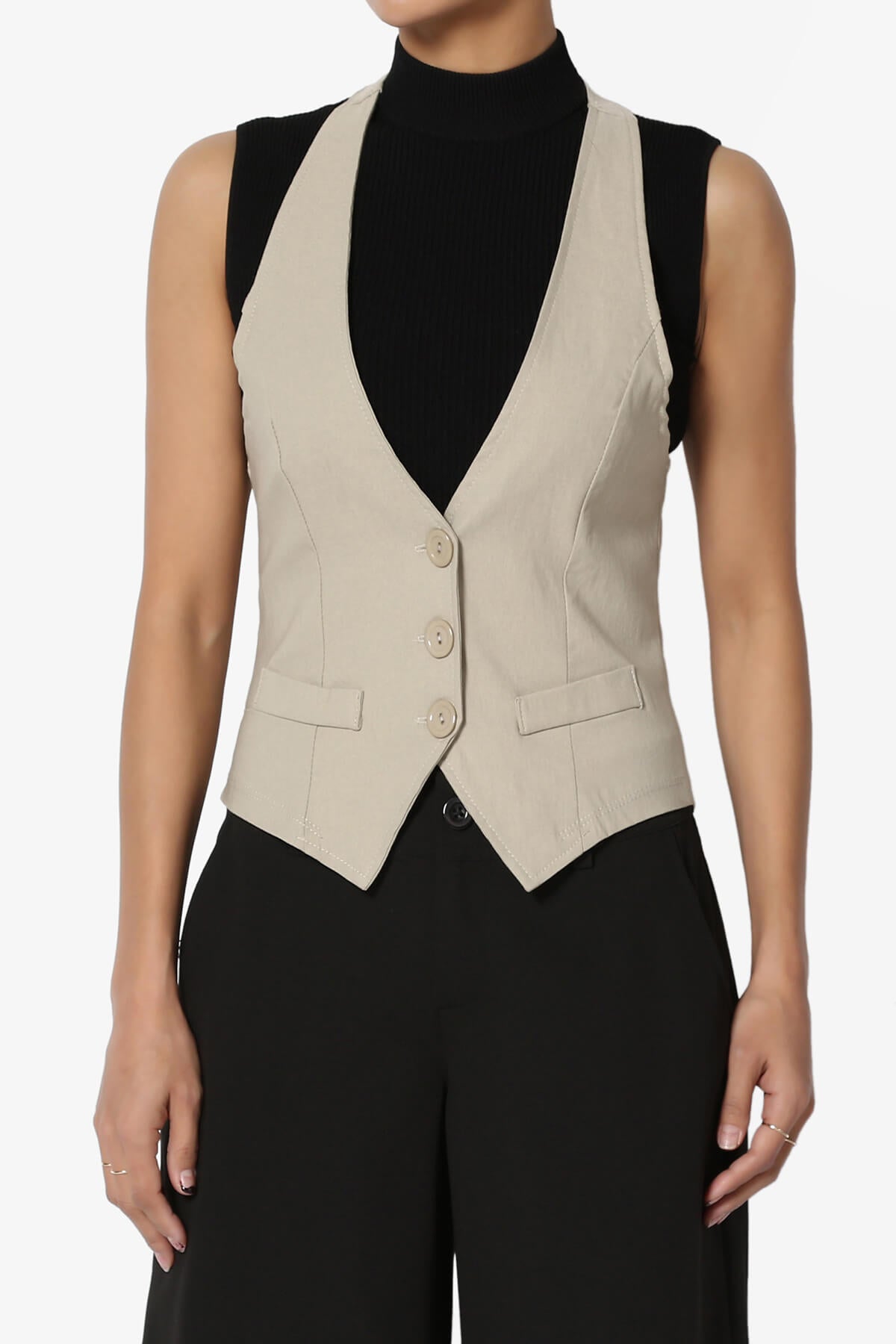 Zerega Racerback Woven Vest TAN_1