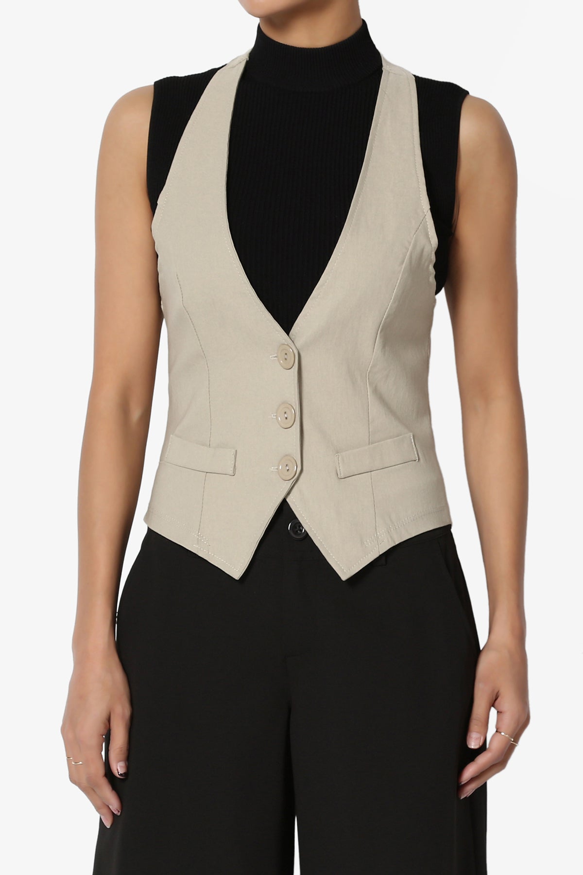 Zerega Racerback Woven Vest TAN_1