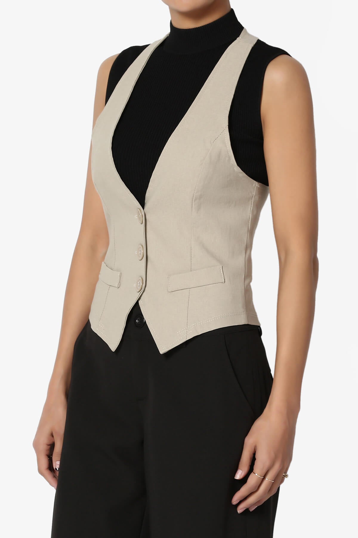 Zerega Racerback Woven Vest TAN_3