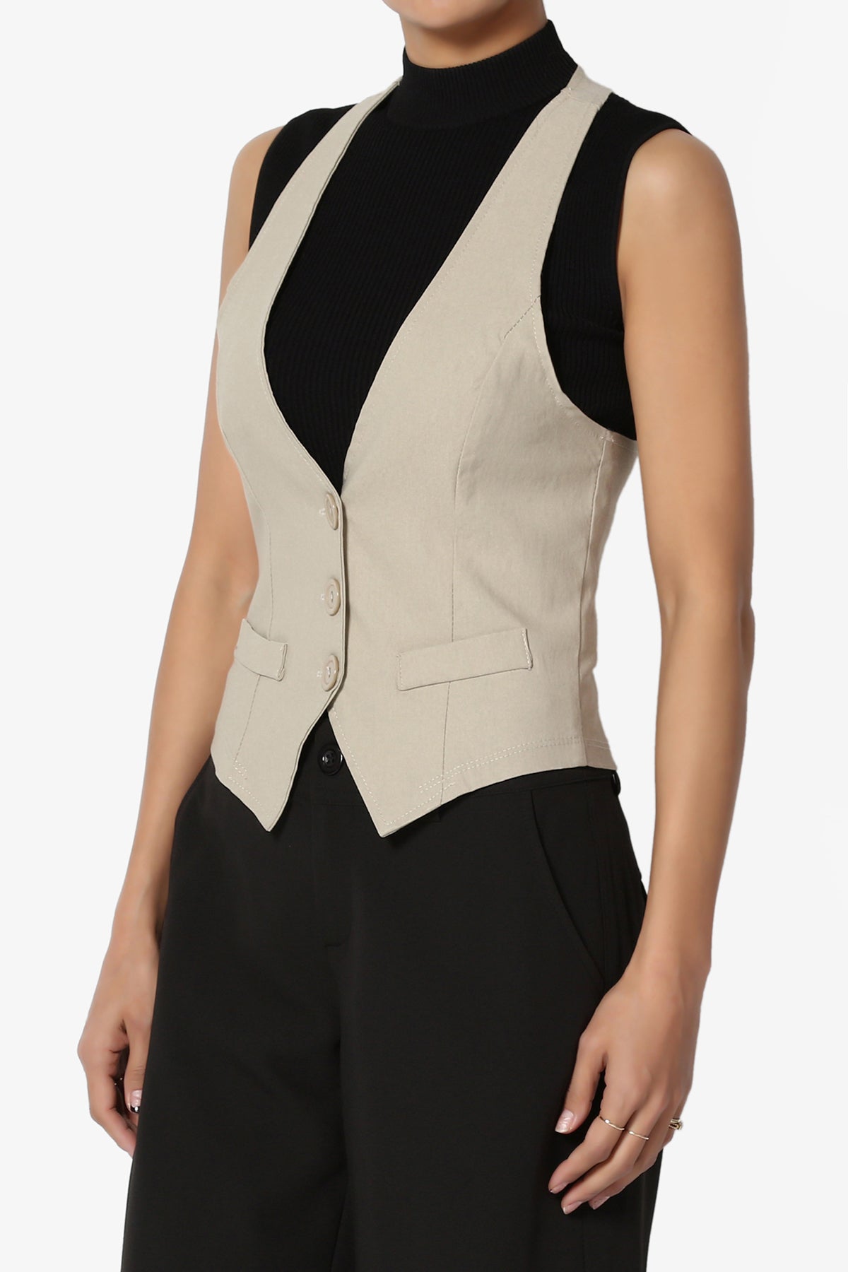 Zerega Racerback Woven Vest TAN_3