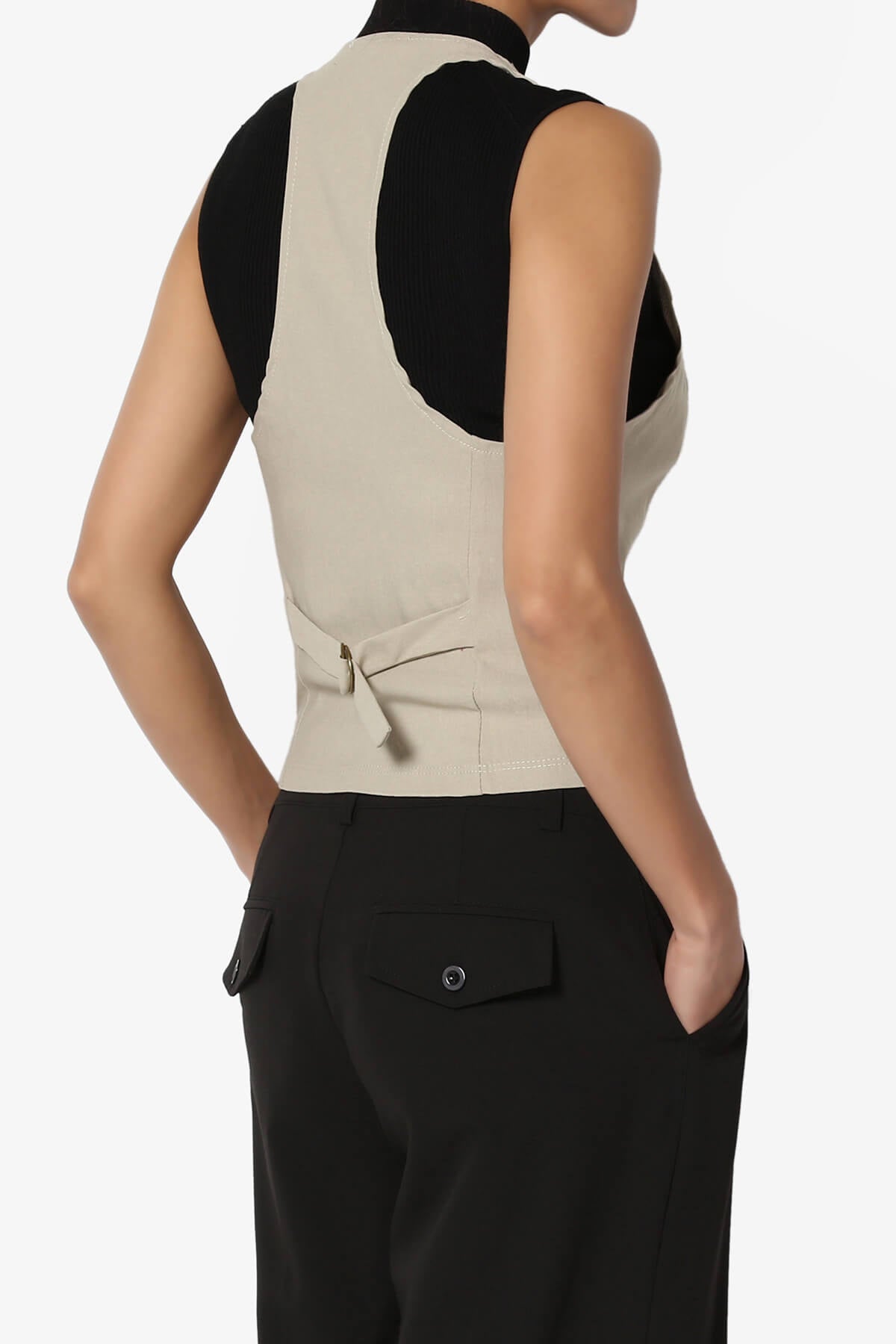 Zerega Racerback Woven Vest TAN_4