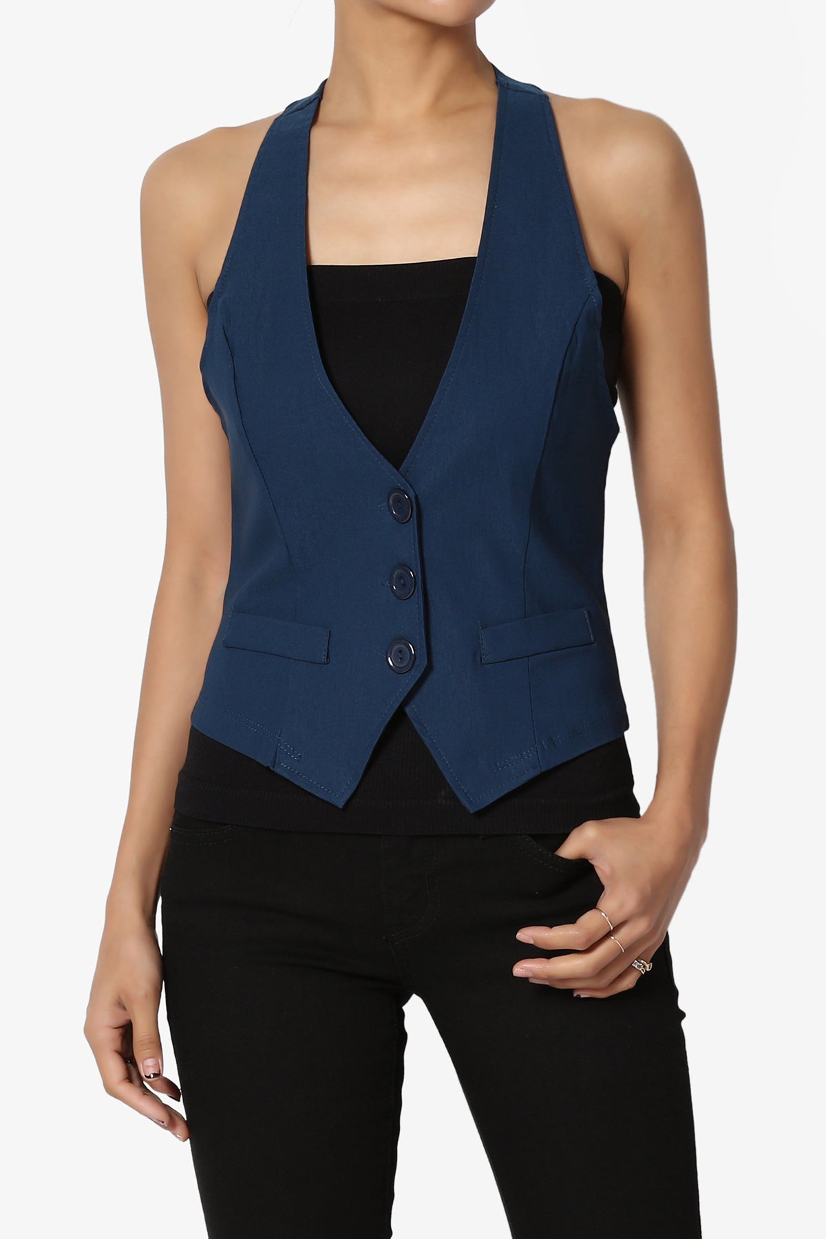 Zerega Racerback Woven Vest TEAL_1