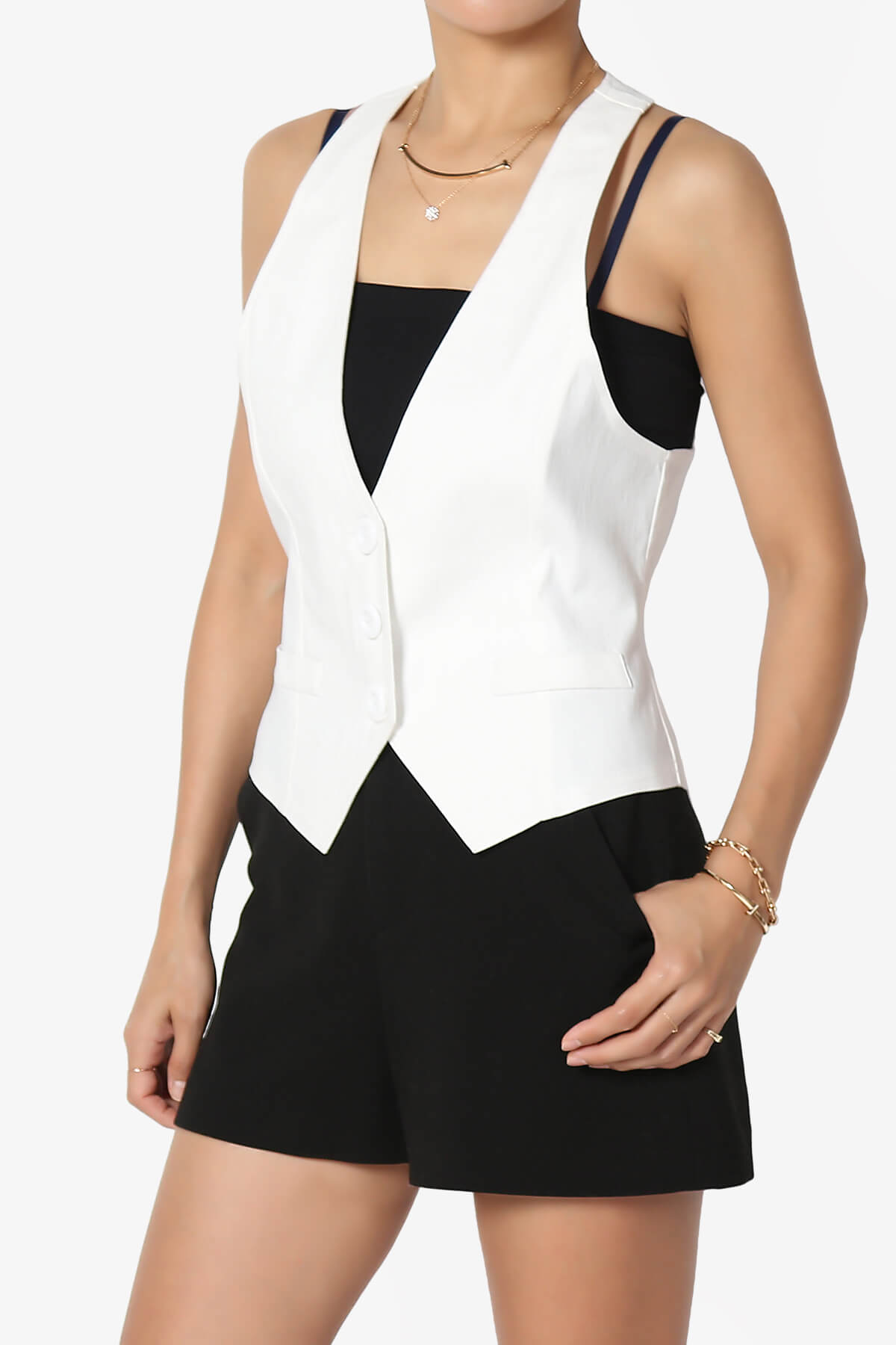 Zerega Racerback Woven Vest WHITE_3