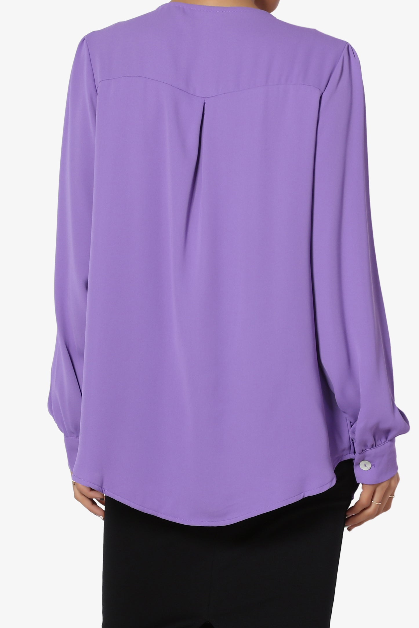 Leena V-Neck Button Front Blouse - TheMogan