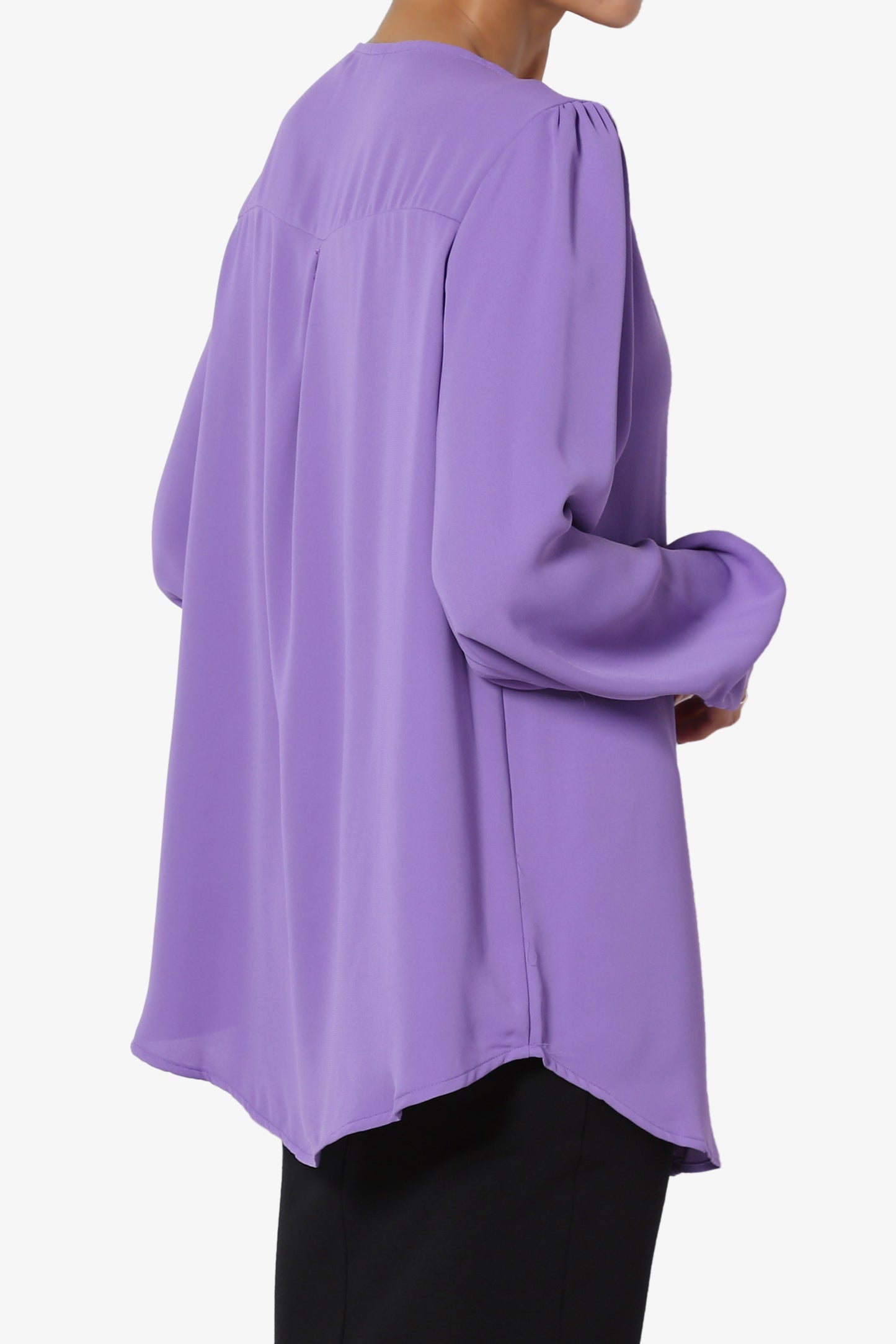 Leena V-Neck Button Front Blouse - TheMogan