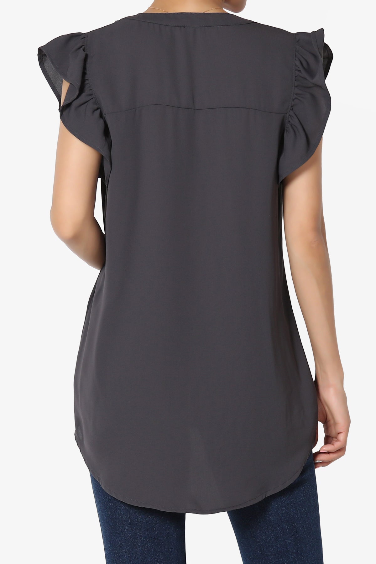 Flamin Ruffle Short Sleeve Blouse