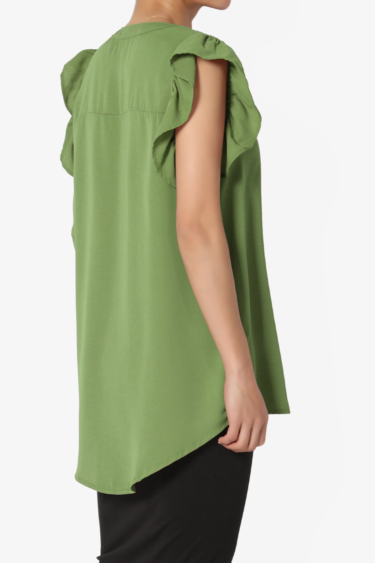 Flamin Ruffle Short Sleeve Blouse