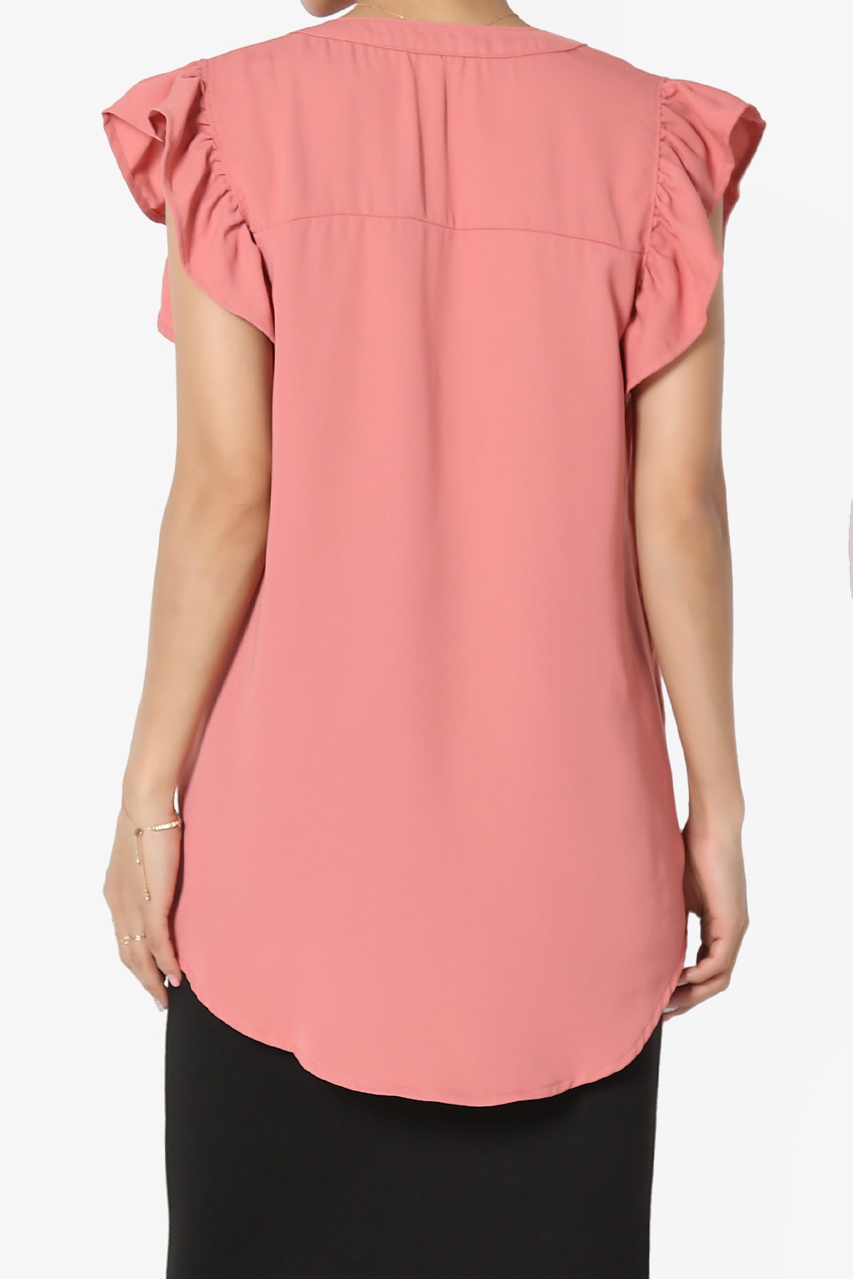 Flamin Ruffle Short Sleeve Blouse