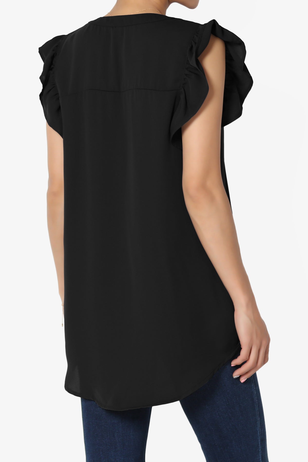 Flamin Ruffle Short Sleeve Blouse