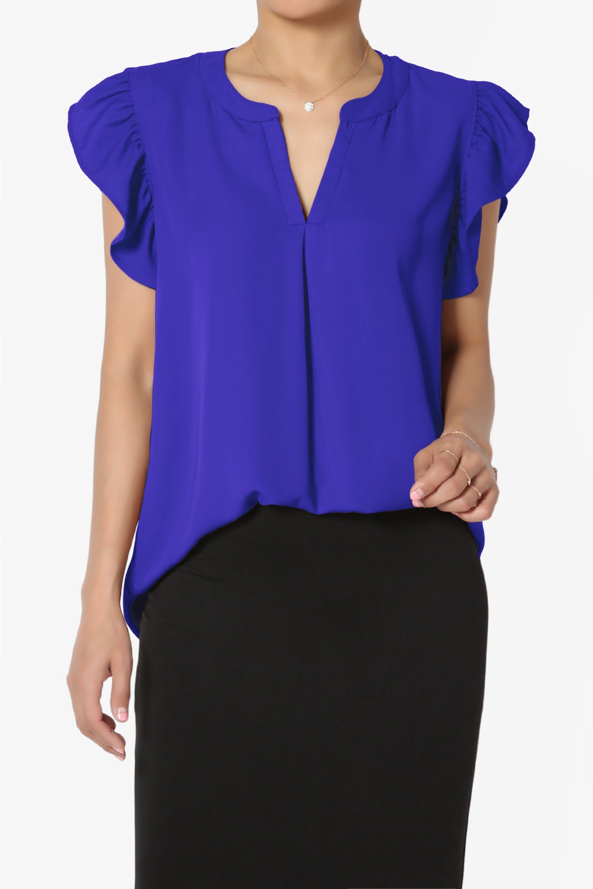 Flamin Ruffle Short Sleeve Blouse PLUS