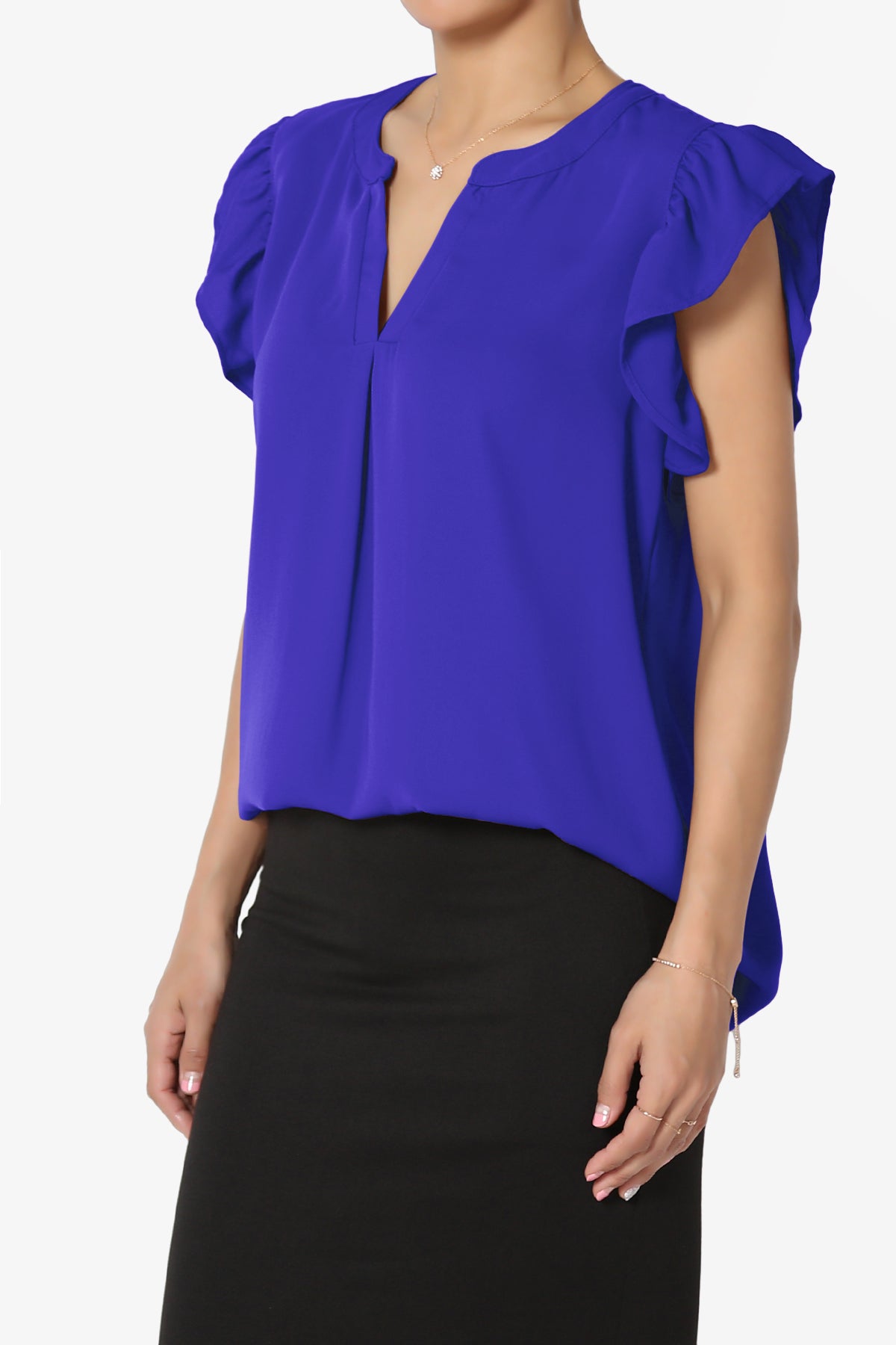 Flamin Ruffle Short Sleeve Blouse PLUS