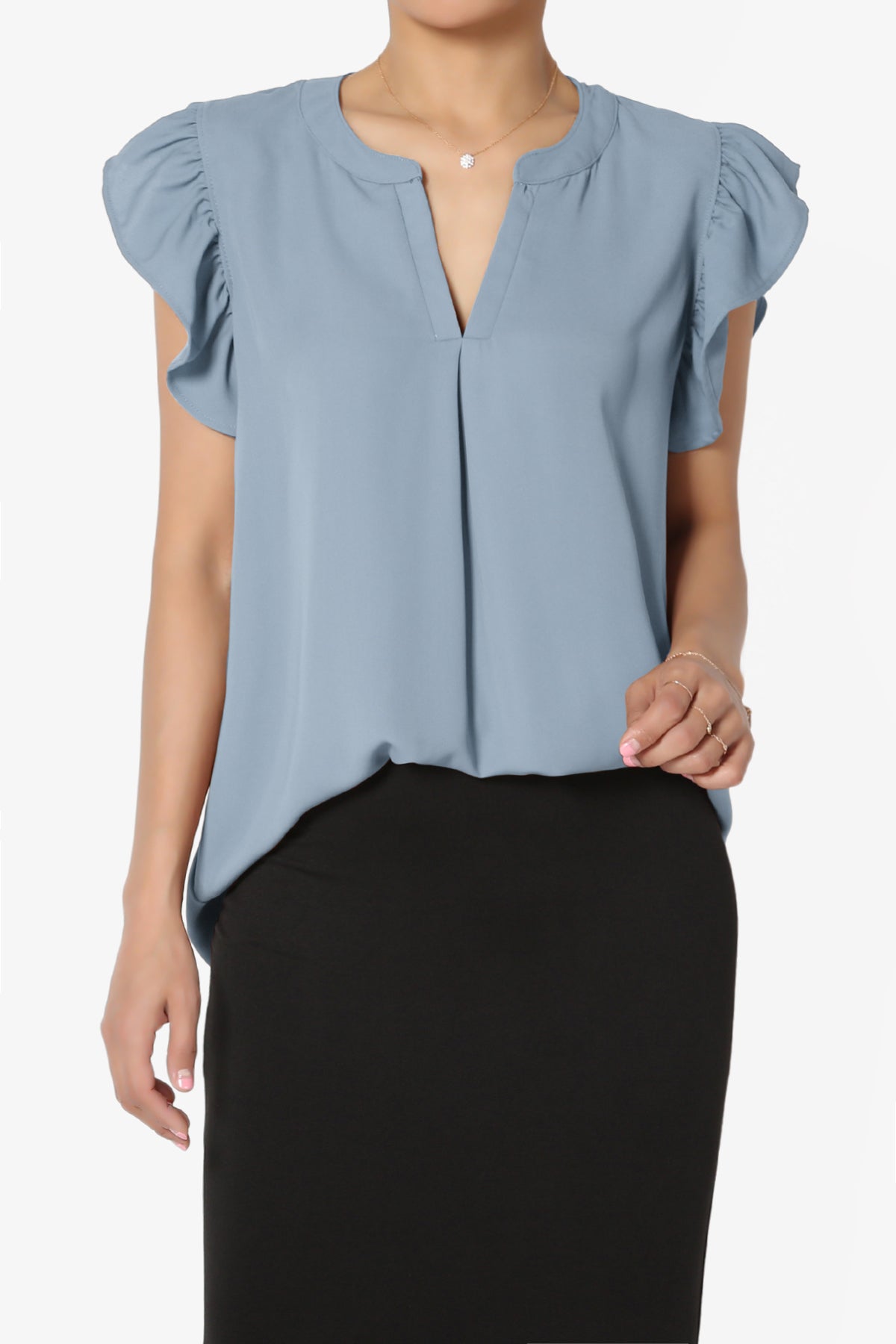 Flamin Ruffle Short Sleeve Blouse