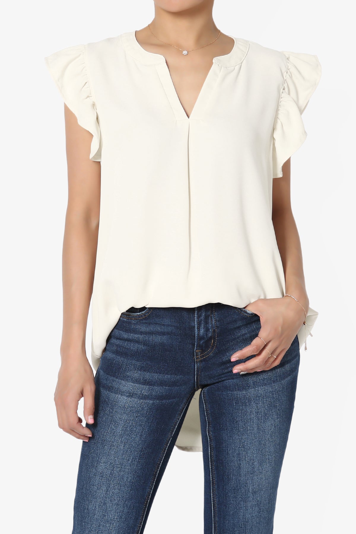 Flamin Ruffle Short Sleeve Blouse PLUS