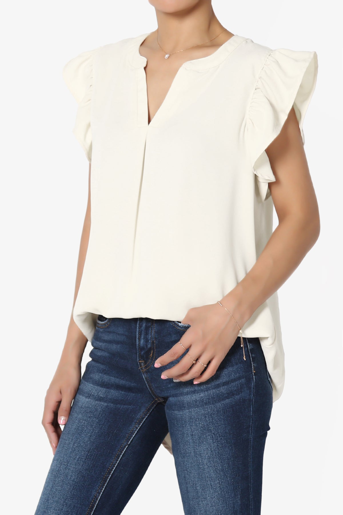 Flamin Ruffle Short Sleeve Blouse PLUS