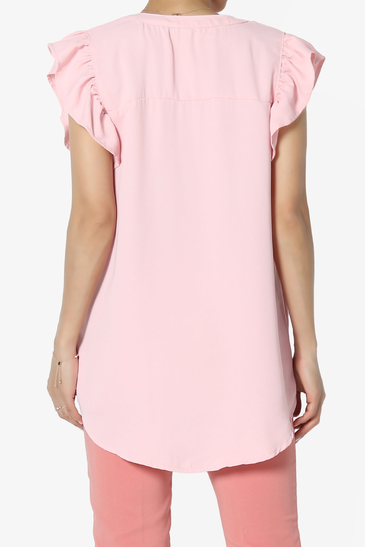 Flamin Ruffle Short Sleeve Blouse