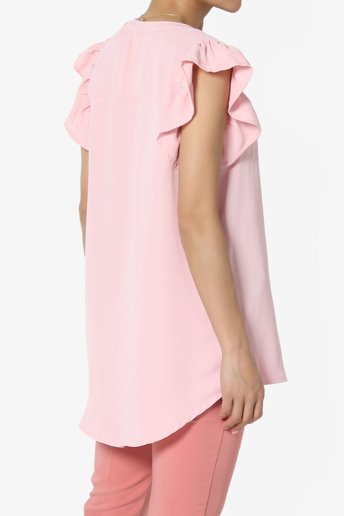 Flamin Ruffle Short Sleeve Blouse