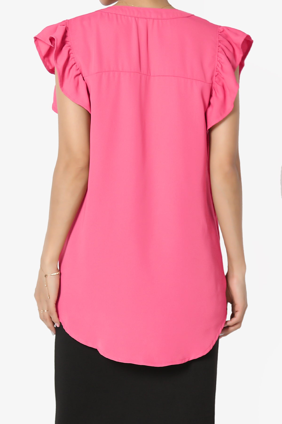 Flamin Ruffle Short Sleeve Blouse PLUS