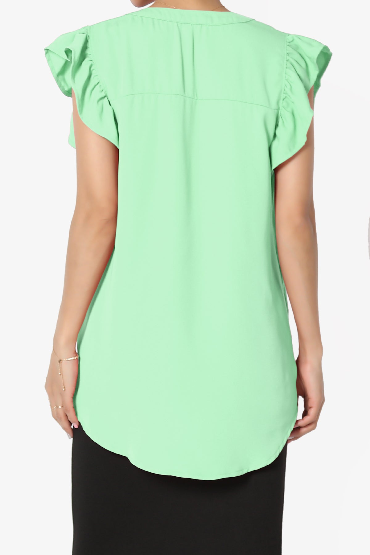 Flamin Ruffle Short Sleeve Blouse