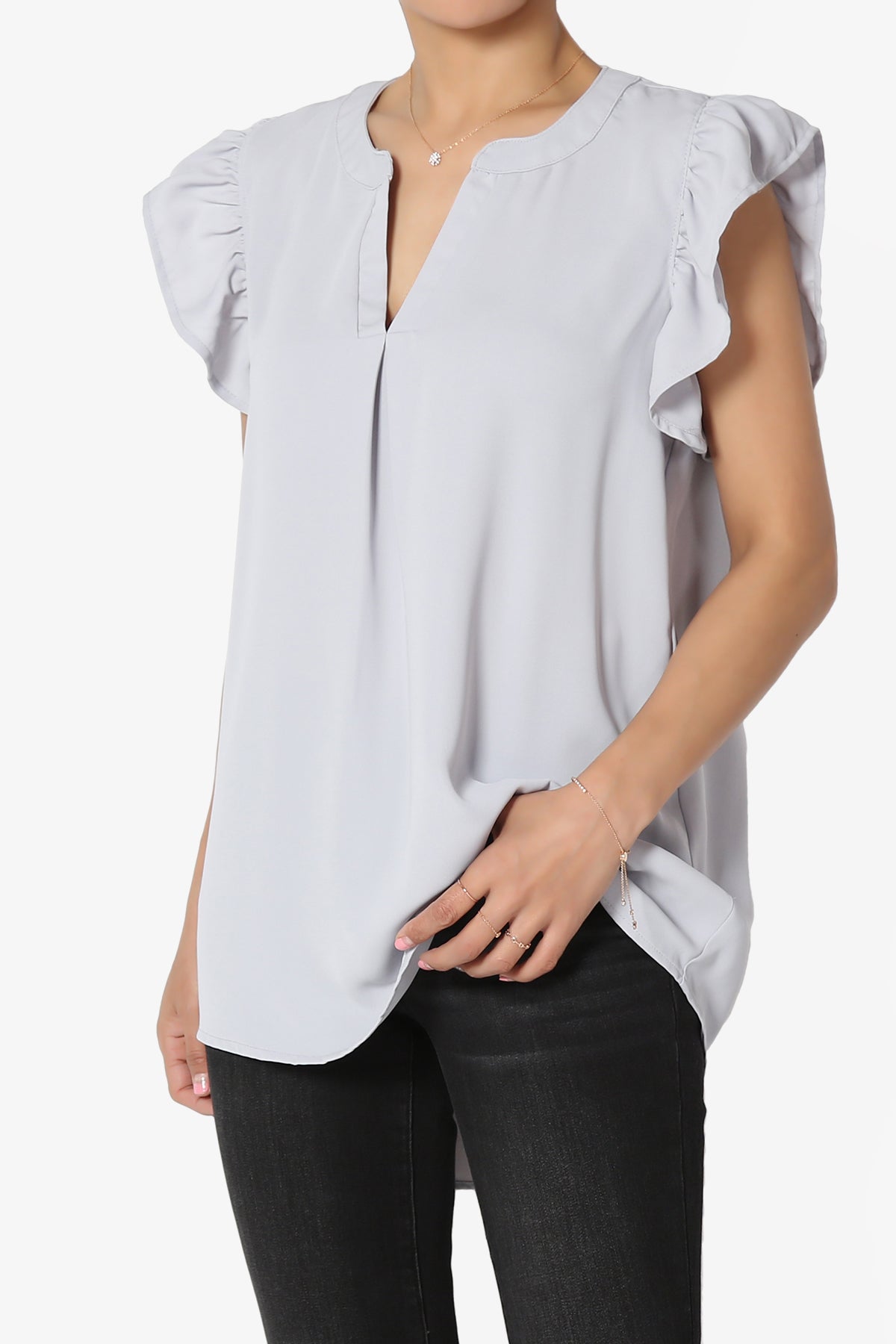 Flamin Ruffle Short Sleeve Blouse PLUS