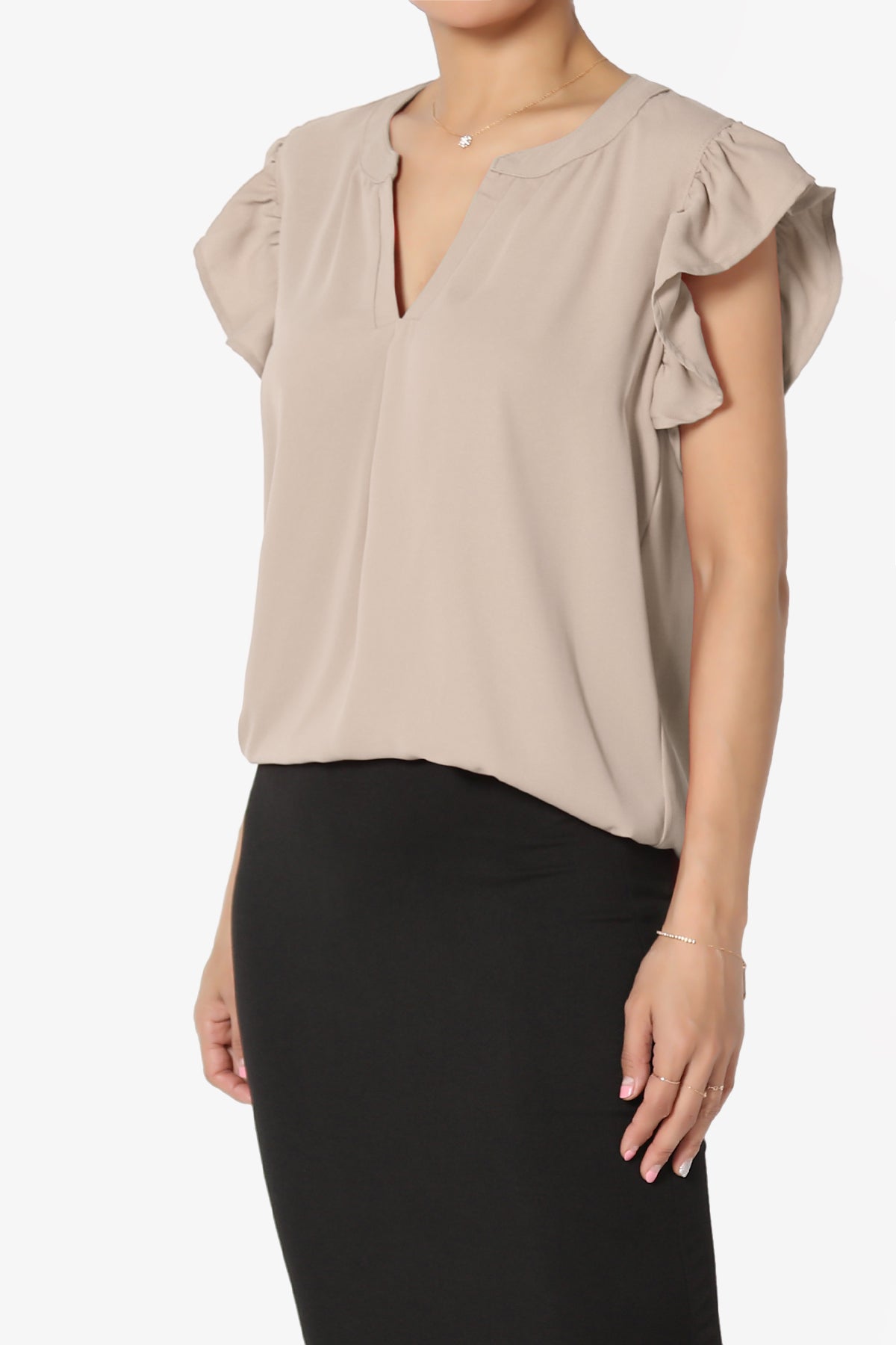 Flamin Ruffle Short Sleeve Blouse PLUS