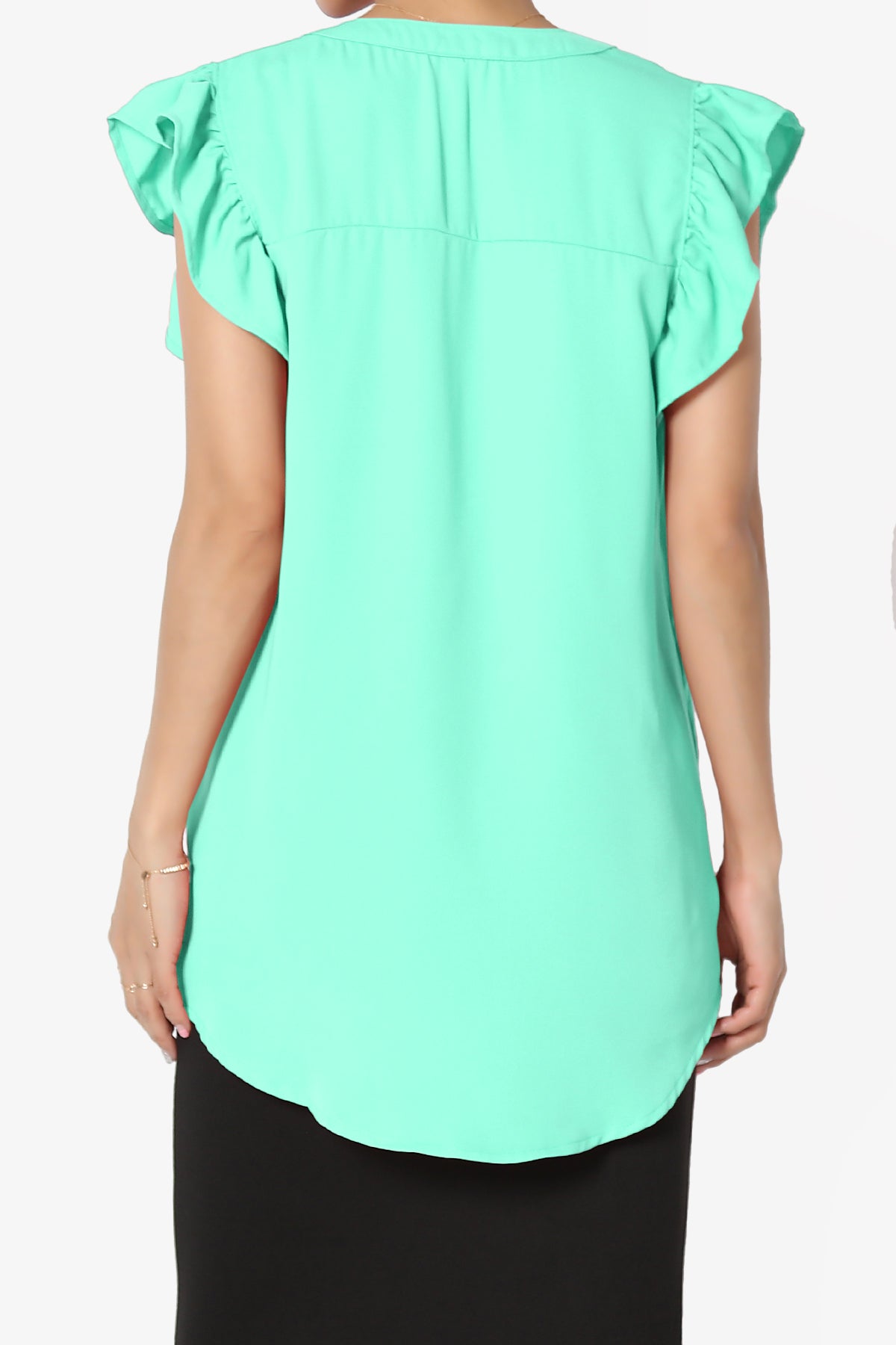 Flamin Ruffle Short Sleeve Blouse PLUS
