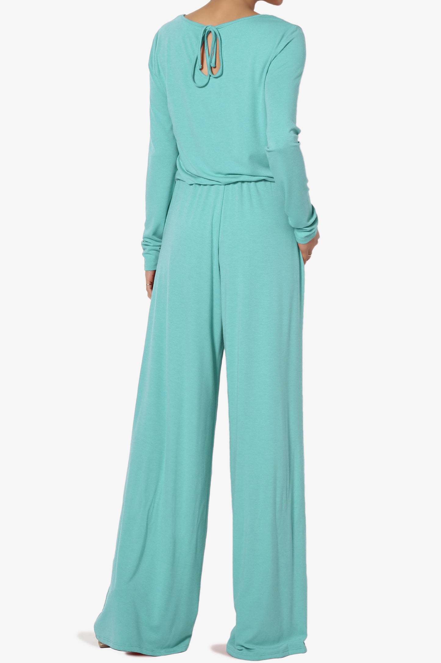 Xaren Long Sleeve Lounge Jumpsuit TALL ASH MINT_2