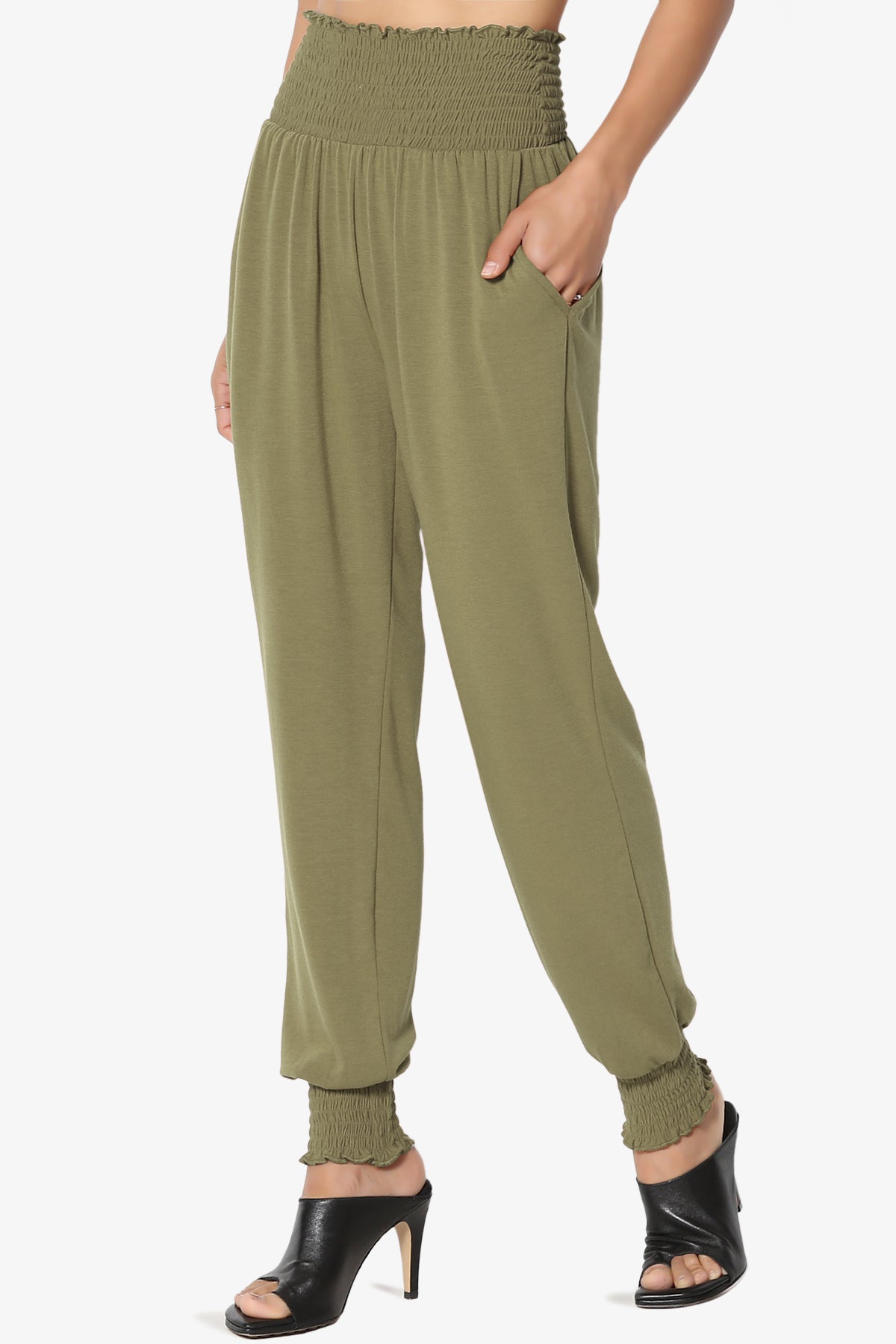 Estella Smocked Waist & Cuff Harem Pants