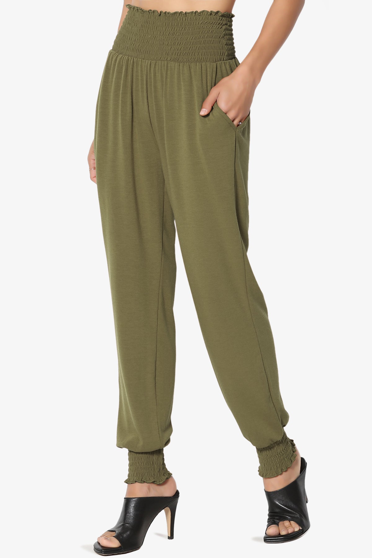 Estella Smocked Waist & Cuff Harem Pants