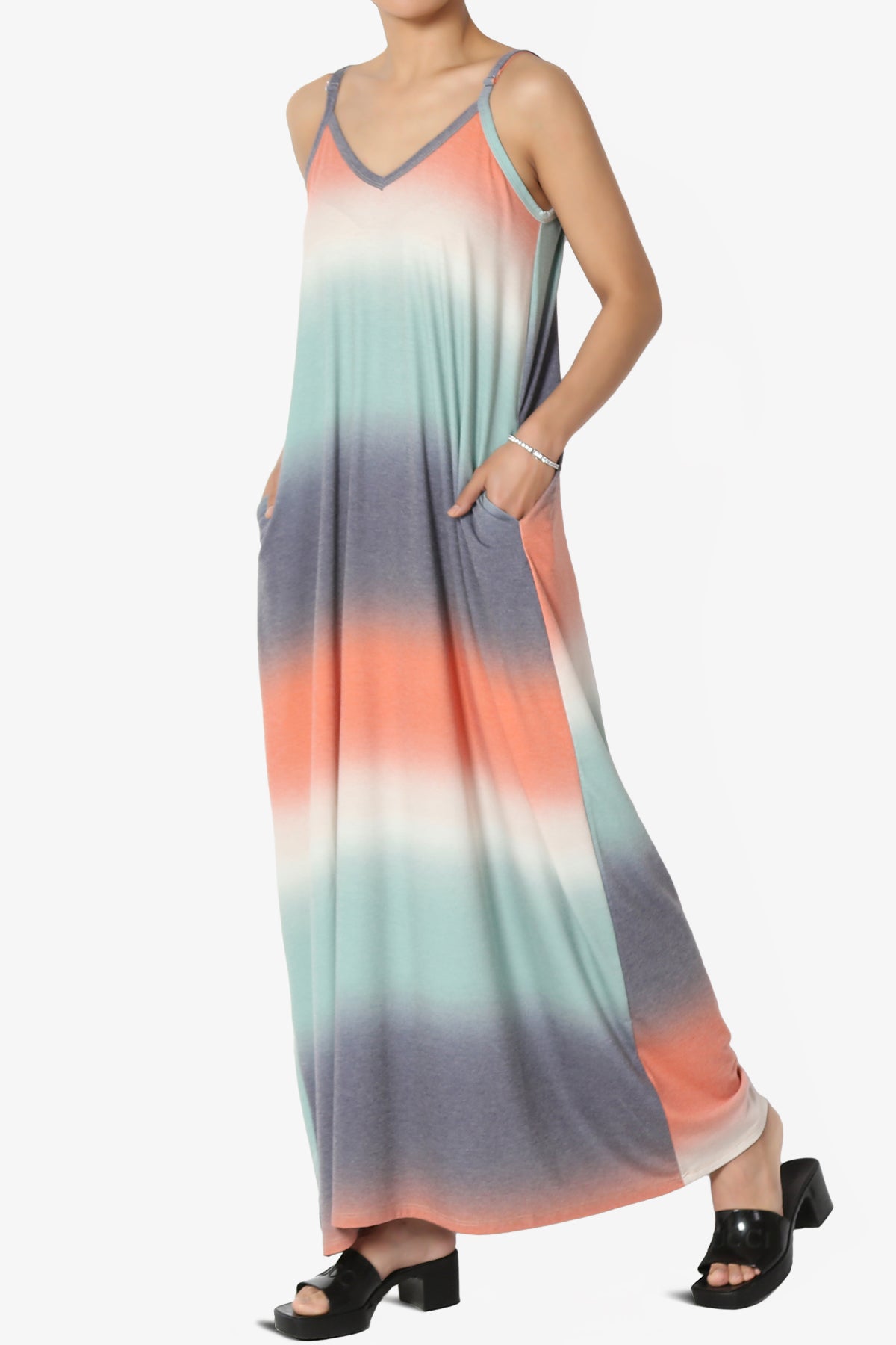 Rowan Tie Dye Spaghetti Strap Maxi Dress