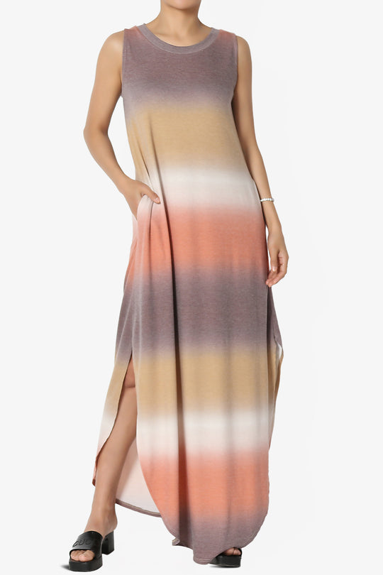Rowan Tie Dye Side Slit Tank Maxi Dress